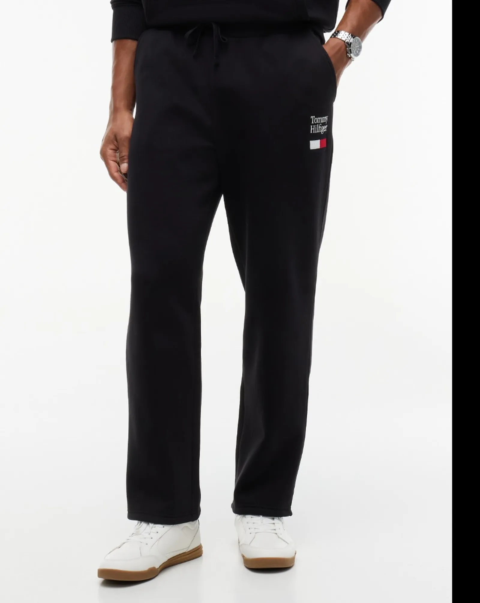 Tommy Hilfiger Pantalone Jogger Con Logo Ricamato Nero Mw0Mw45245 193983