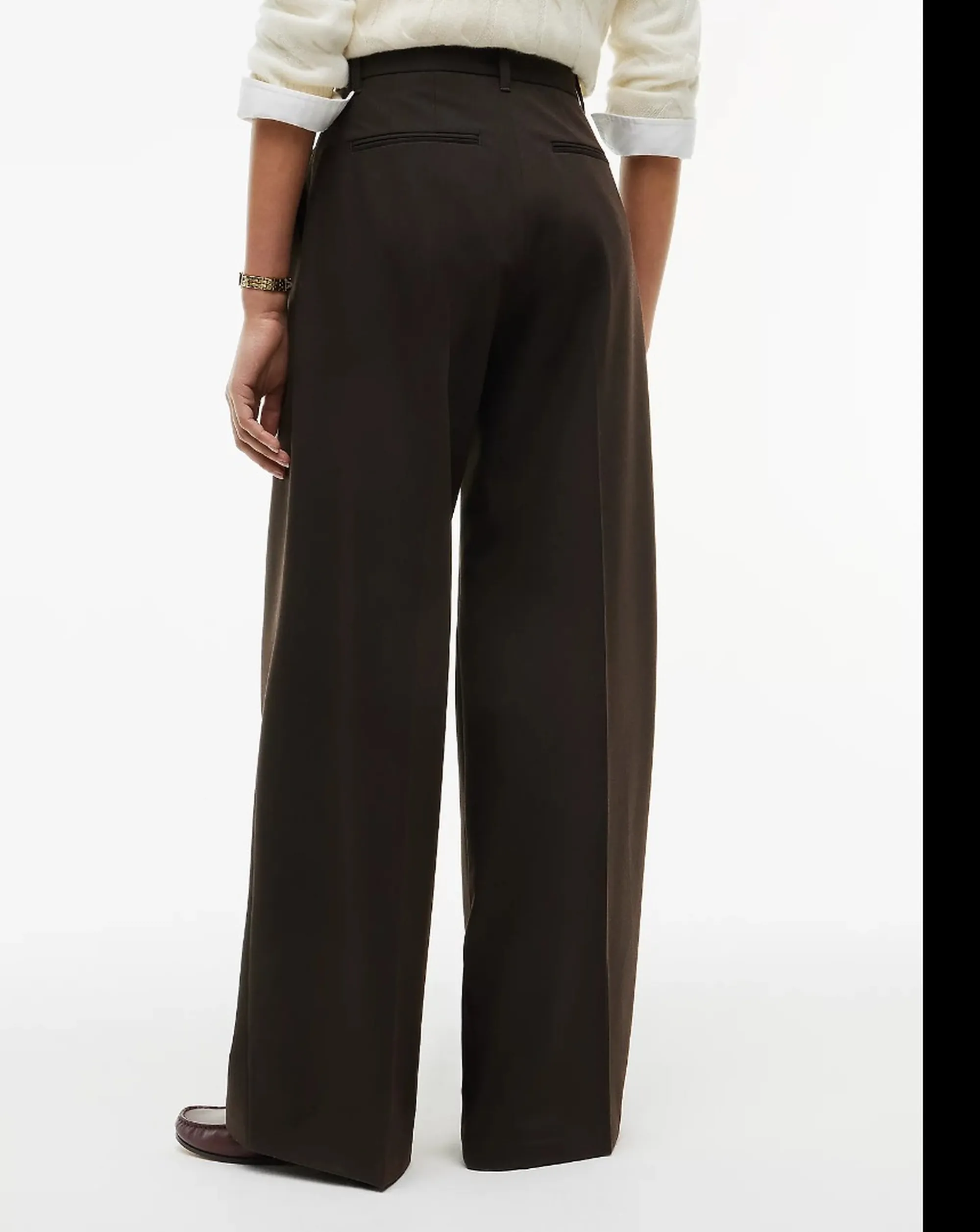 Tommy Hilfiger B'Wide Twill Trousers With Pleated Pants' Chocolate Ww0Ww51898 193143