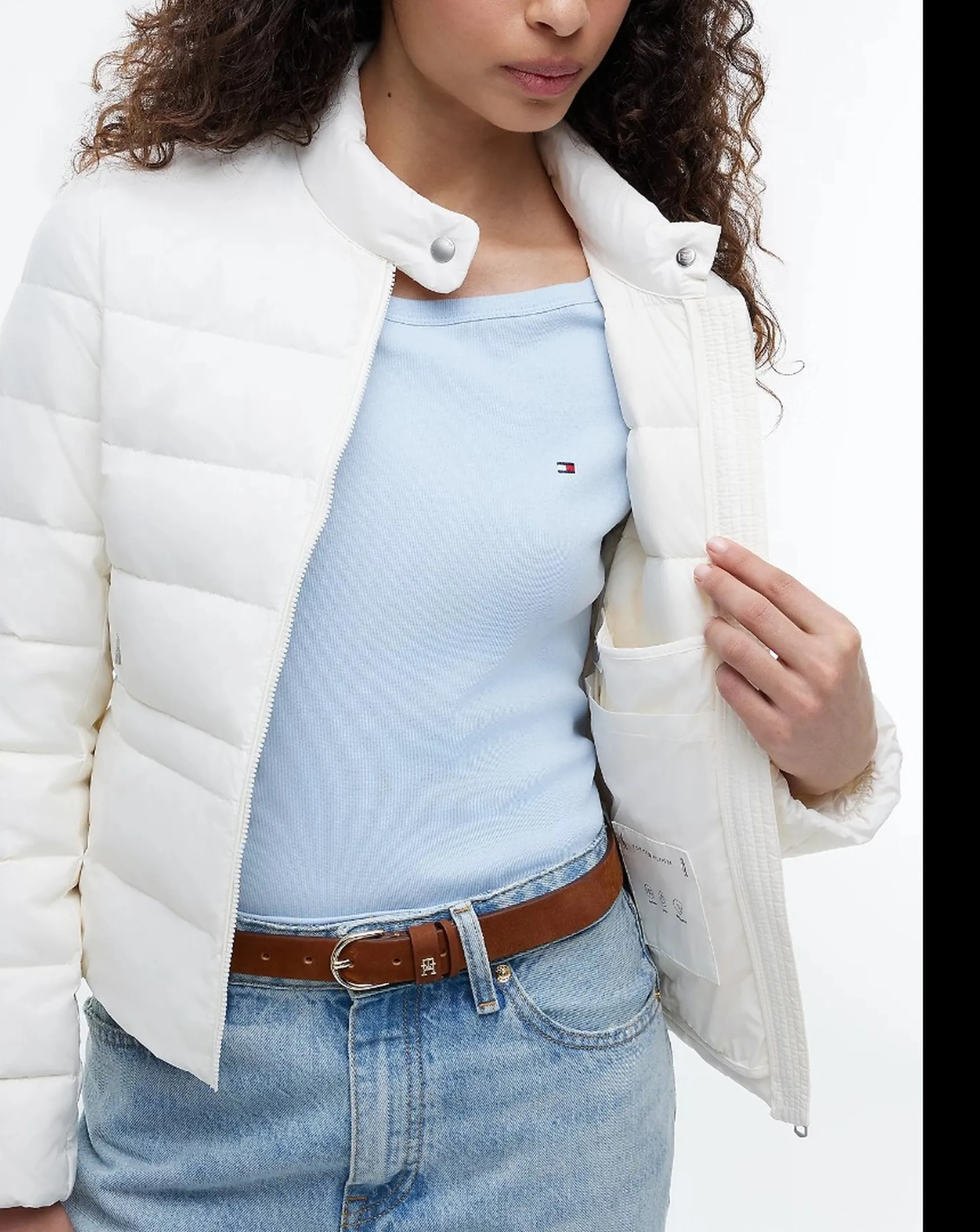 Tommy Hilfiger B'Piumino Down Packable' Ivory Ww0Ww51094 184283