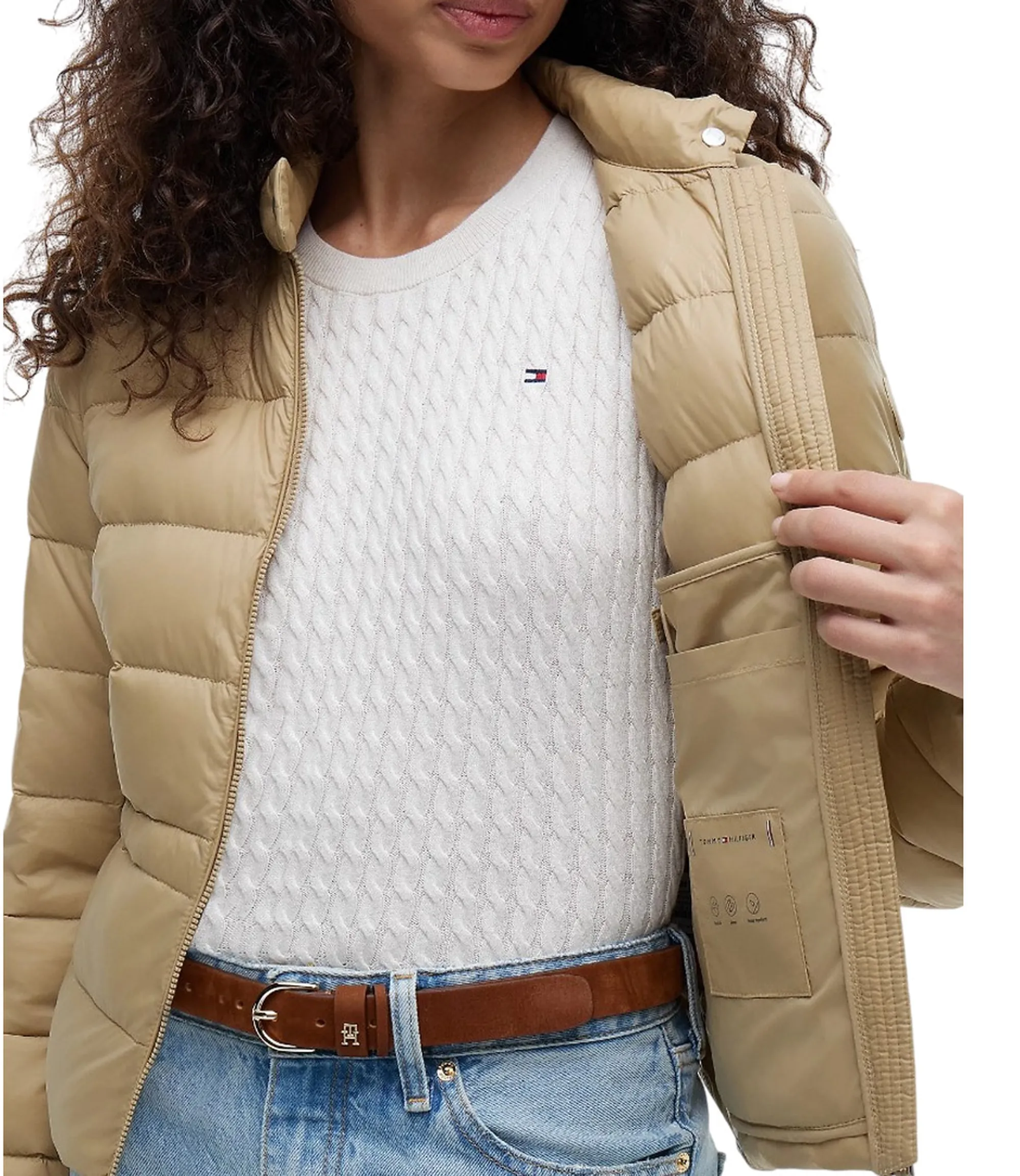 Tommy Hilfiger Piumino Down Packable Cammello Ww0Ww51094 185066