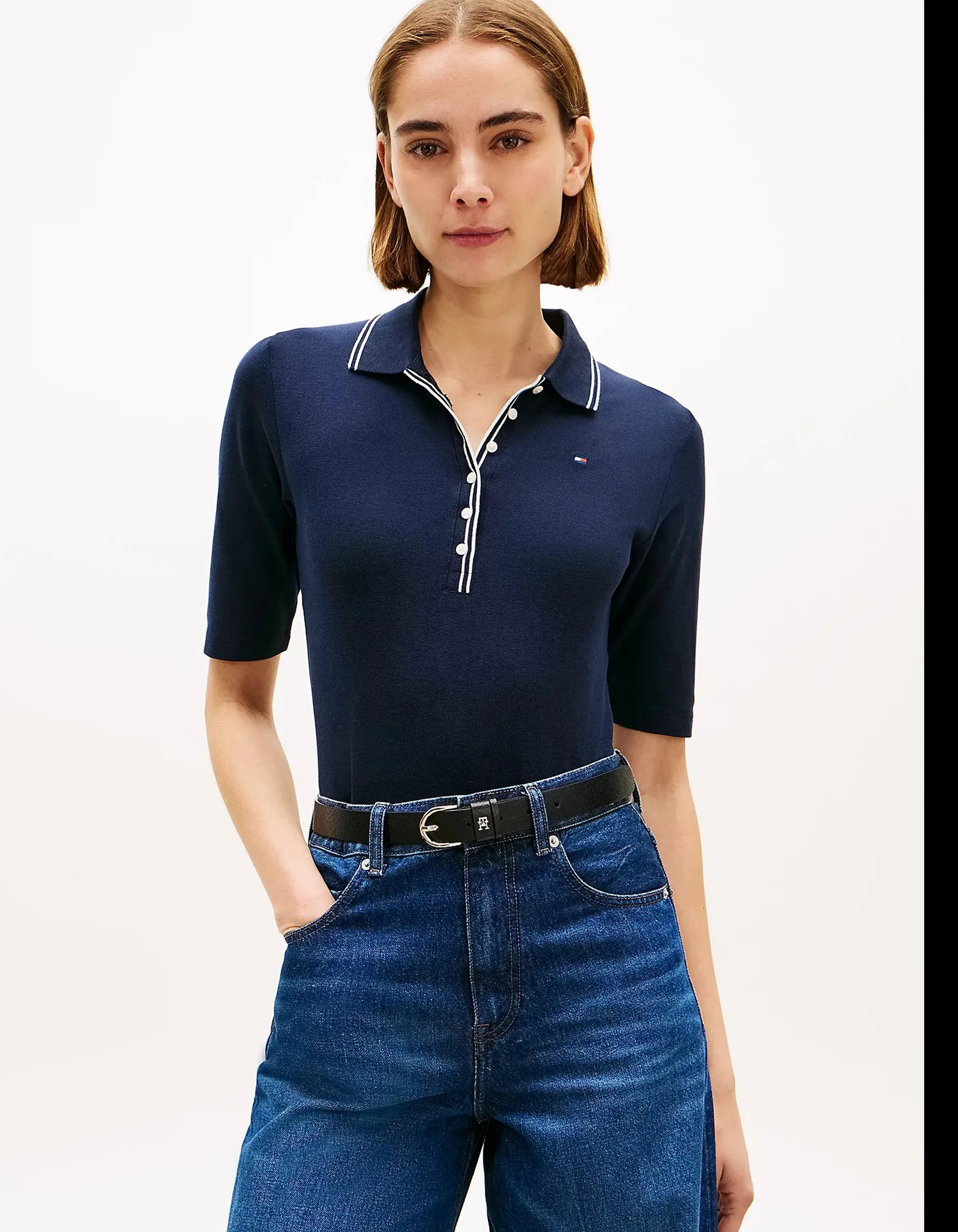 Tommy Hilfiger Polo Blu Ww0Ww49828 171378