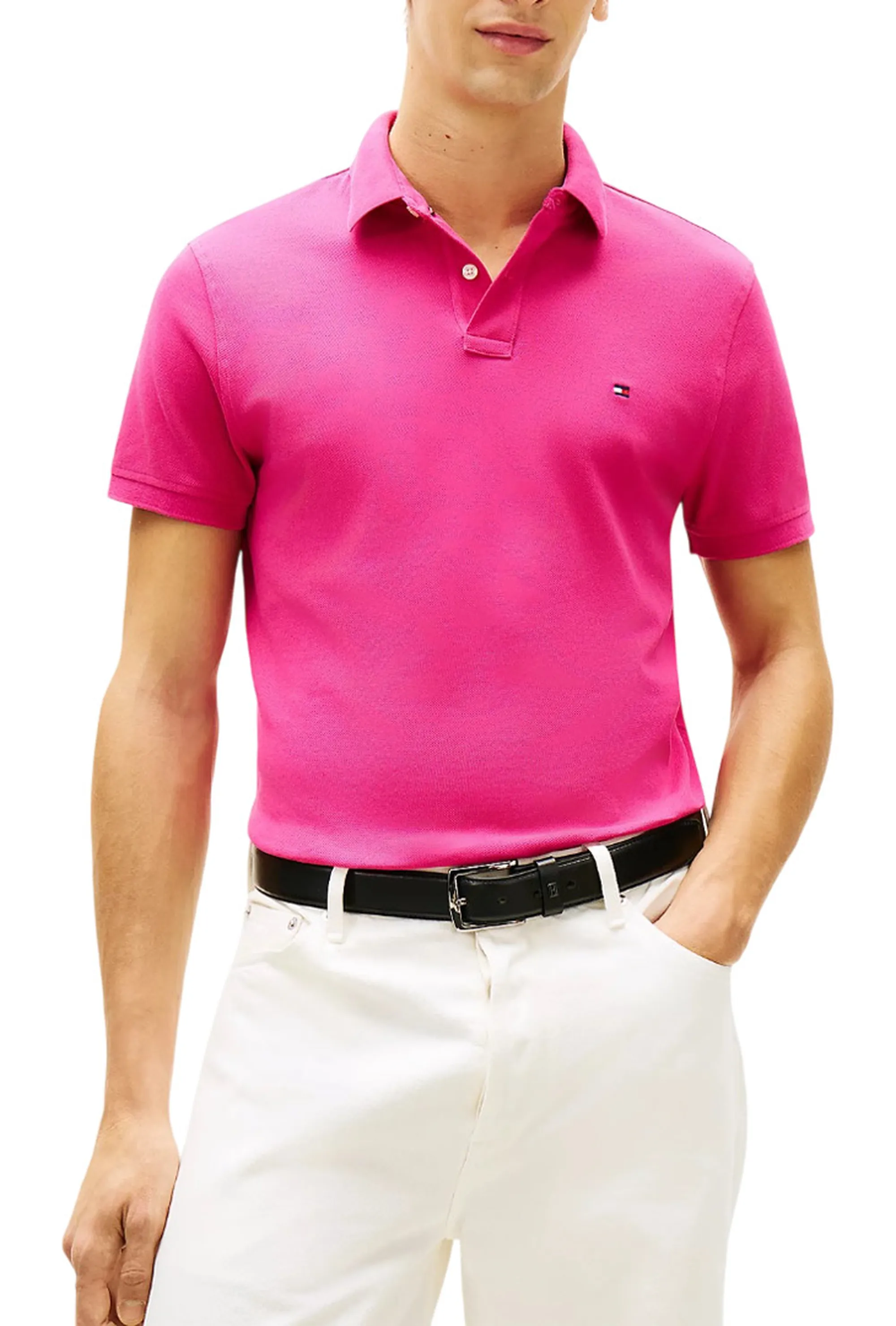 Tommy Hilfiger Polo Essential 1985 Th Flex Magenta Mw0Mw17770 169759