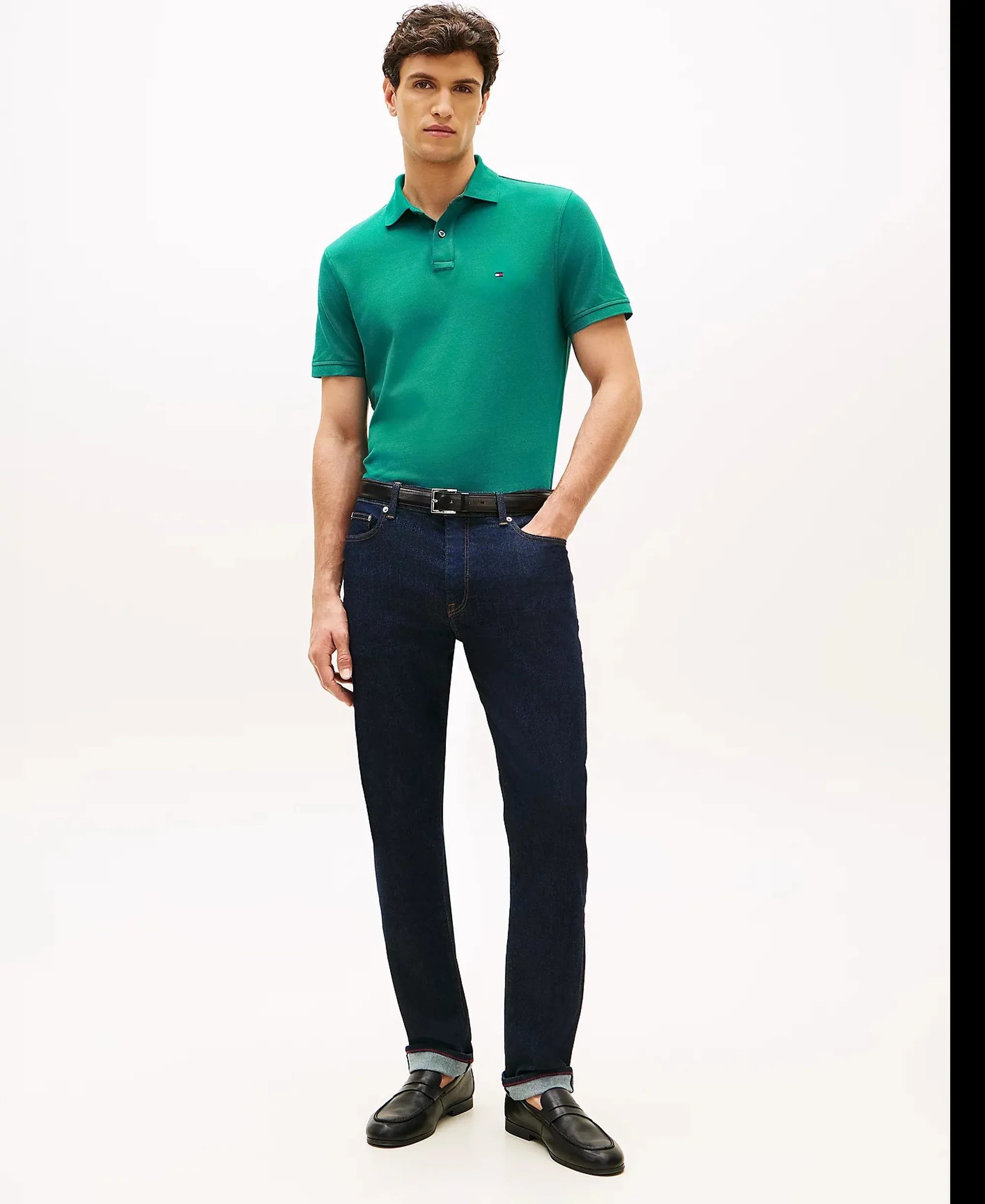 Tommy Hilfiger Polo Essential 1985 Th Flex Verde Chiaro Mw0Mw17770 169863