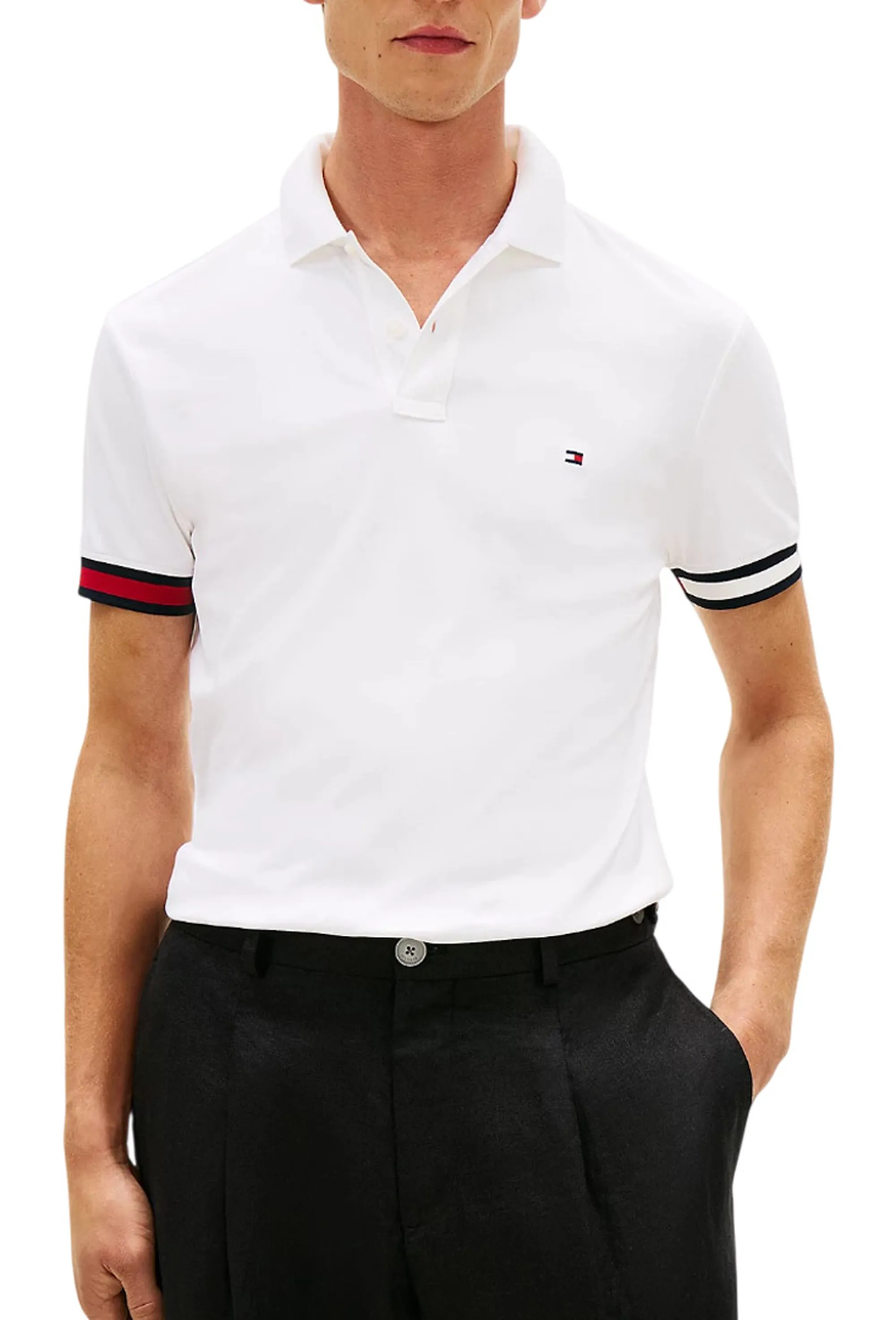 Tommy Hilfiger Polo Interlock Bianco Mw0Mw42743 169797