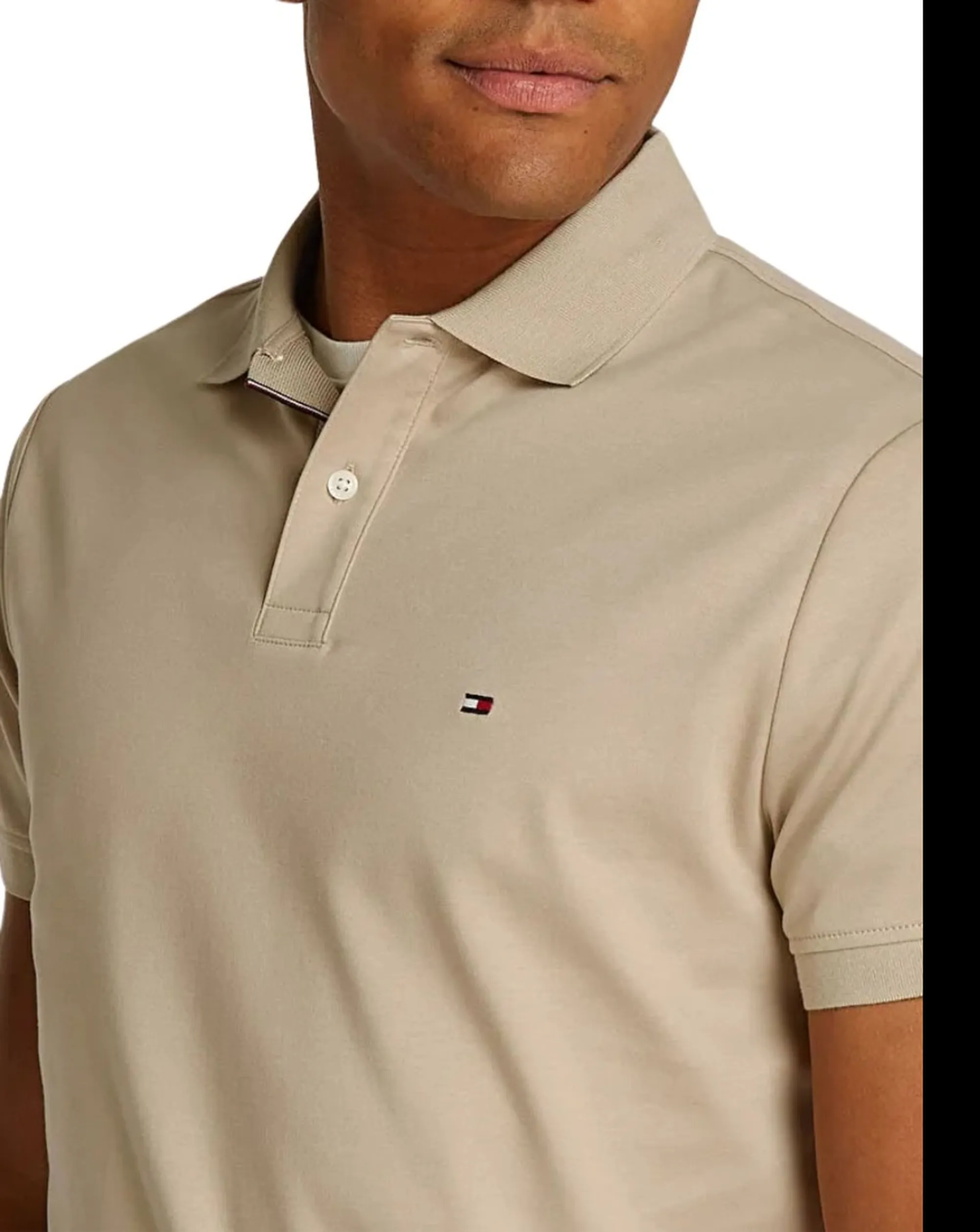 Tommy Hilfiger Polo Interlock Sabbia Mw0Mw38465 152672