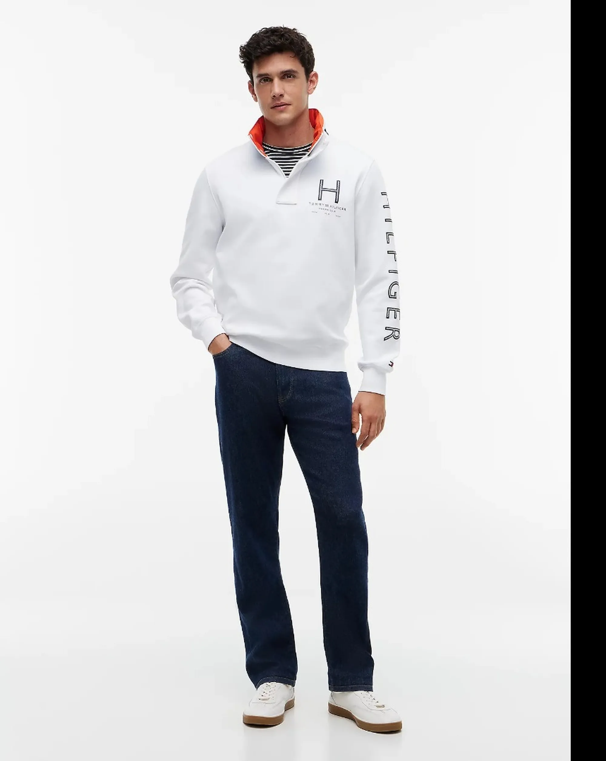 Tommy Hilfiger B'Sail Mix Media Polo' White Mw0Mw43193 184389