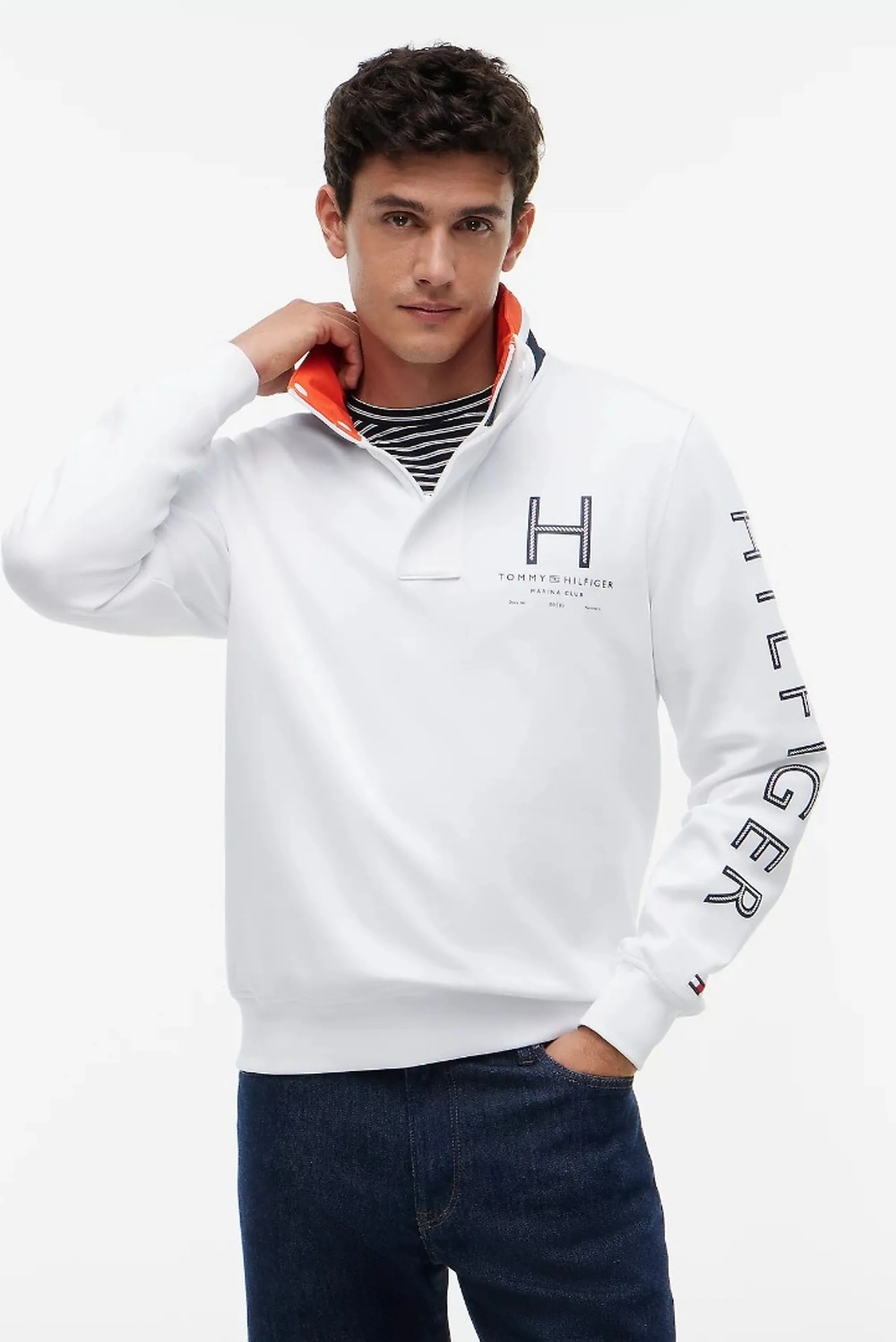 Tommy Hilfiger B'Sail Mix Media Polo' White Mw0Mw43193 184392