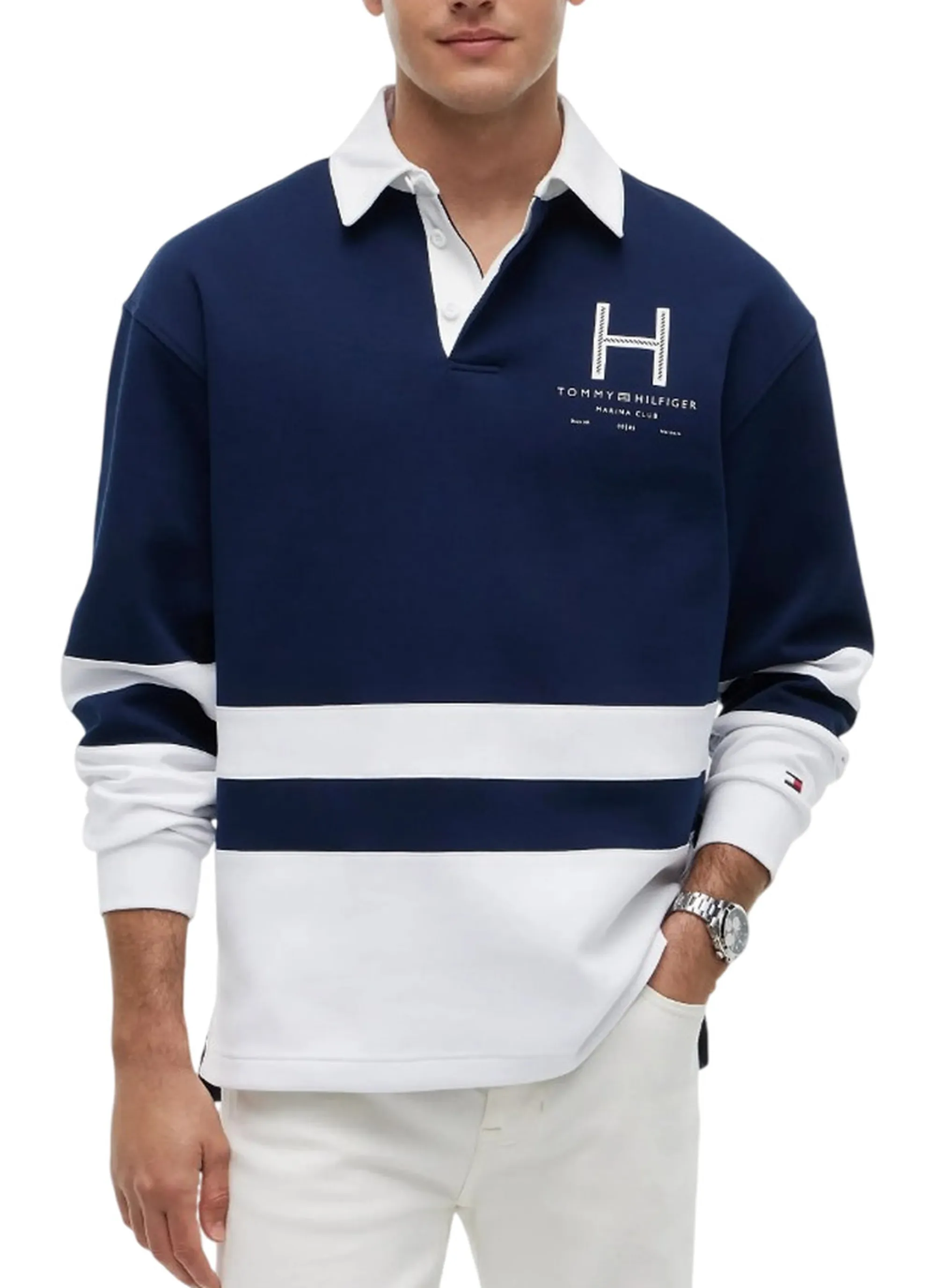 Tommy Hilfiger Polo Sail Rugby Blu Mw0Mw43192 184756