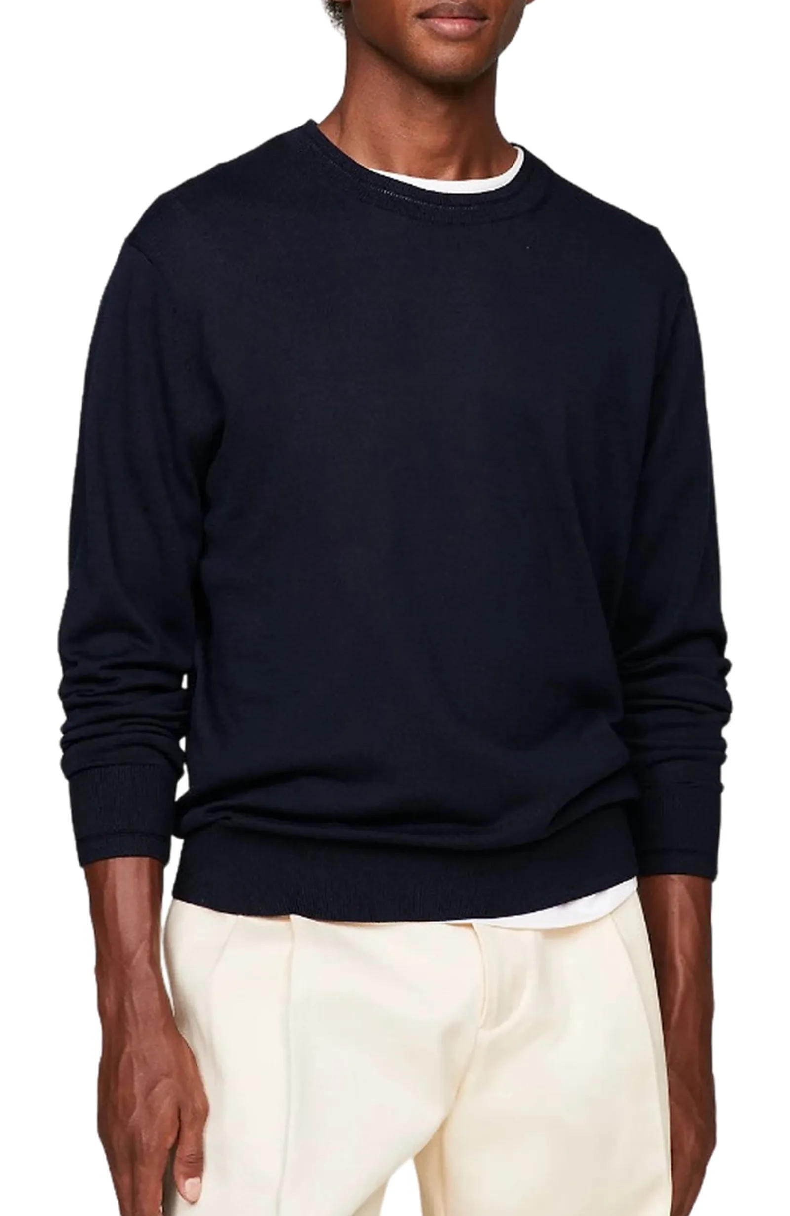 Tommy Hilfiger Pullover Con Bandierina Ricamata Blu Mw0Mw33524 108291
