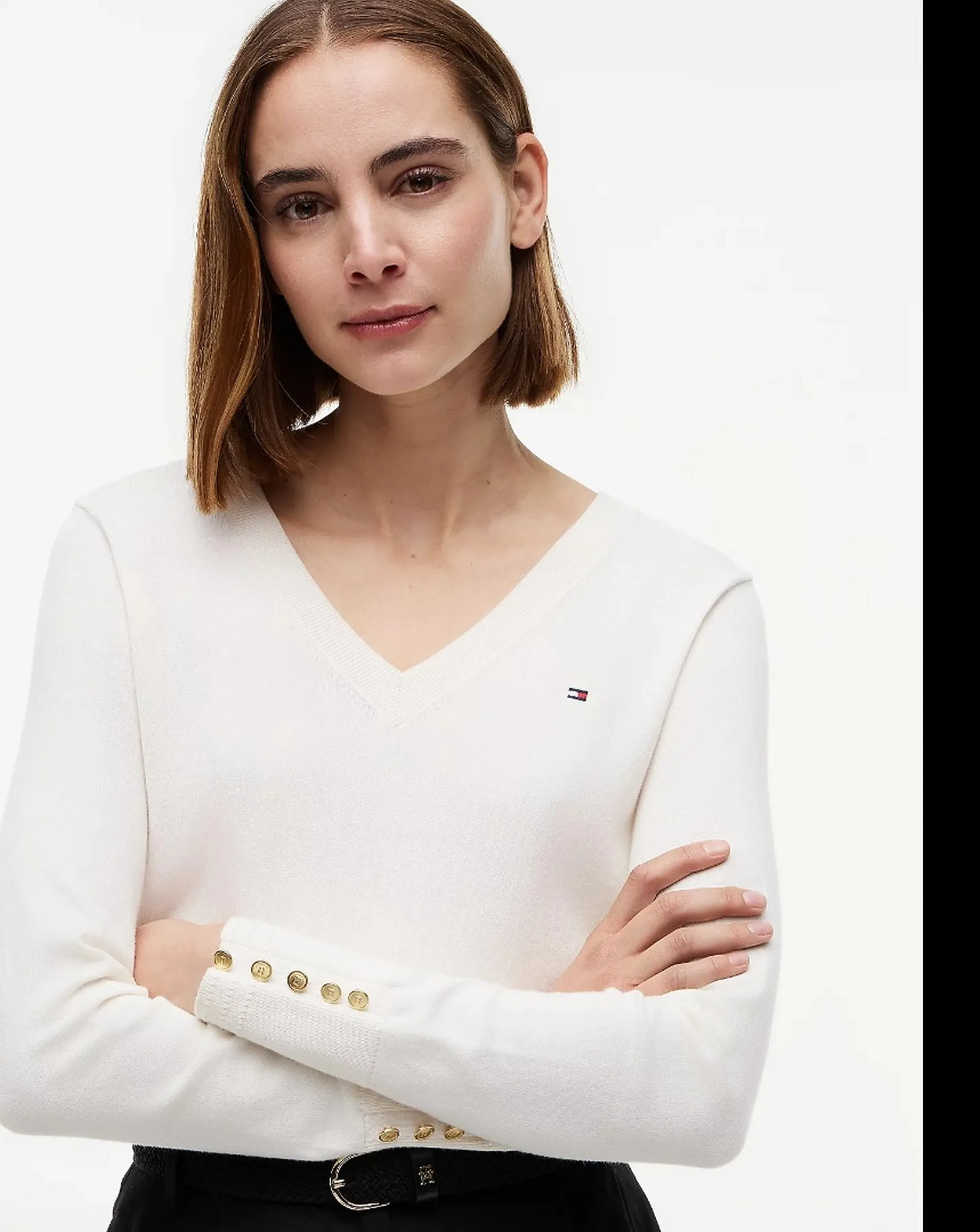 Tommy Hilfiger B'Sweater With Buttons' Ivory Ww0Ww40098 184219