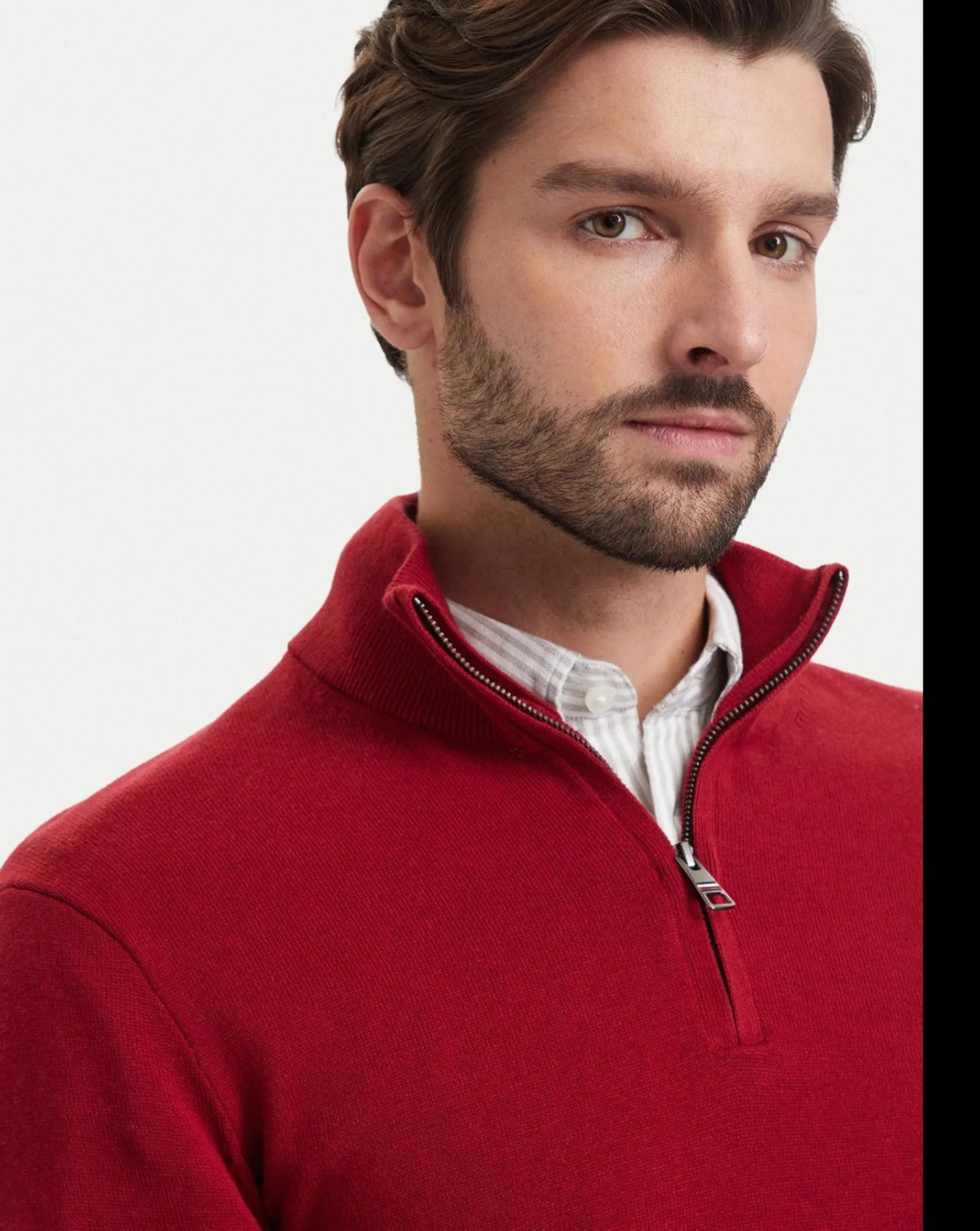Tommy Hilfiger B'Sweater With Half Zip And Iconic Ribbon' Red Mw0Mw28049 184403