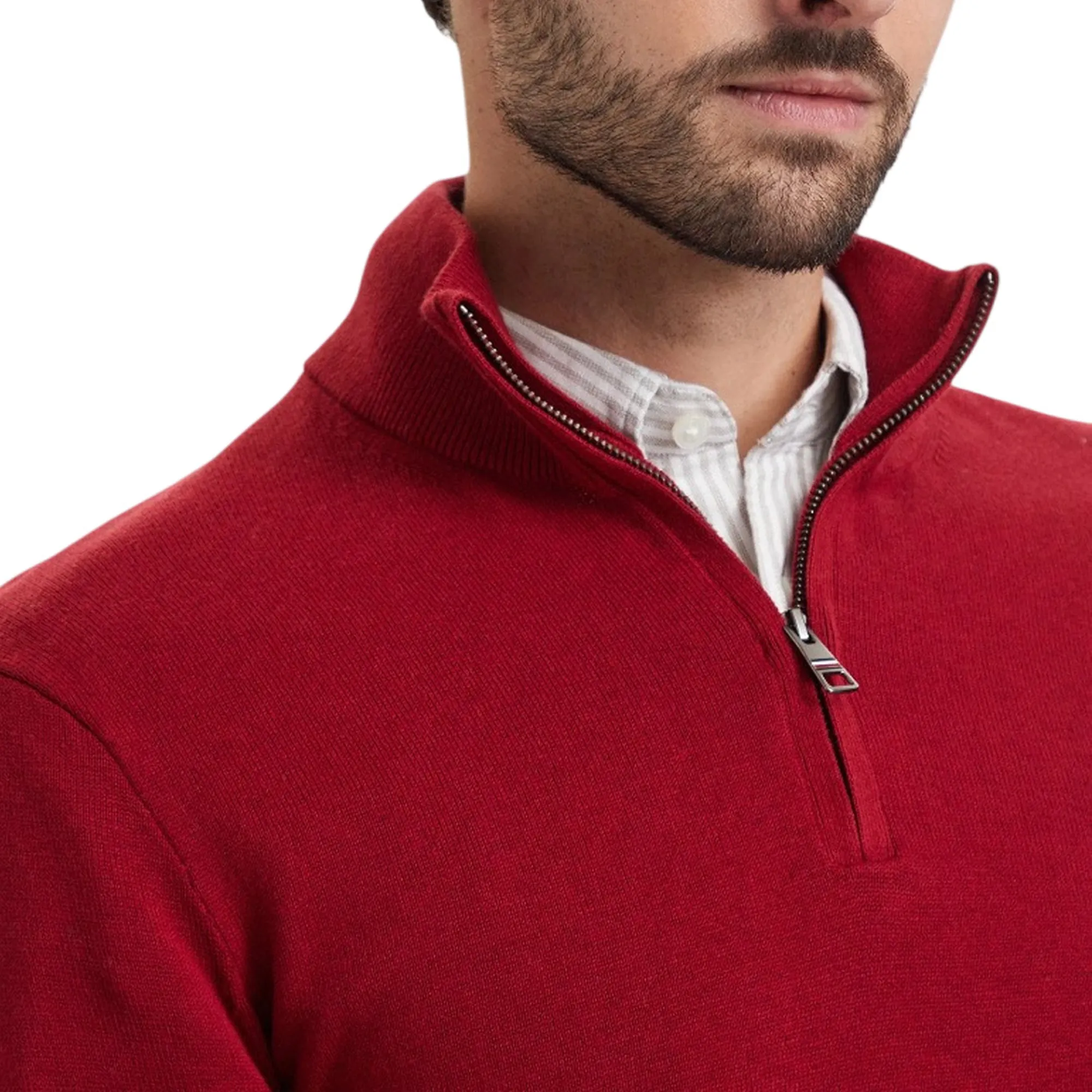 Tommy Hilfiger B'Sweater With Half Zip And Iconic Ribbon' Red Mw0Mw28049 185179