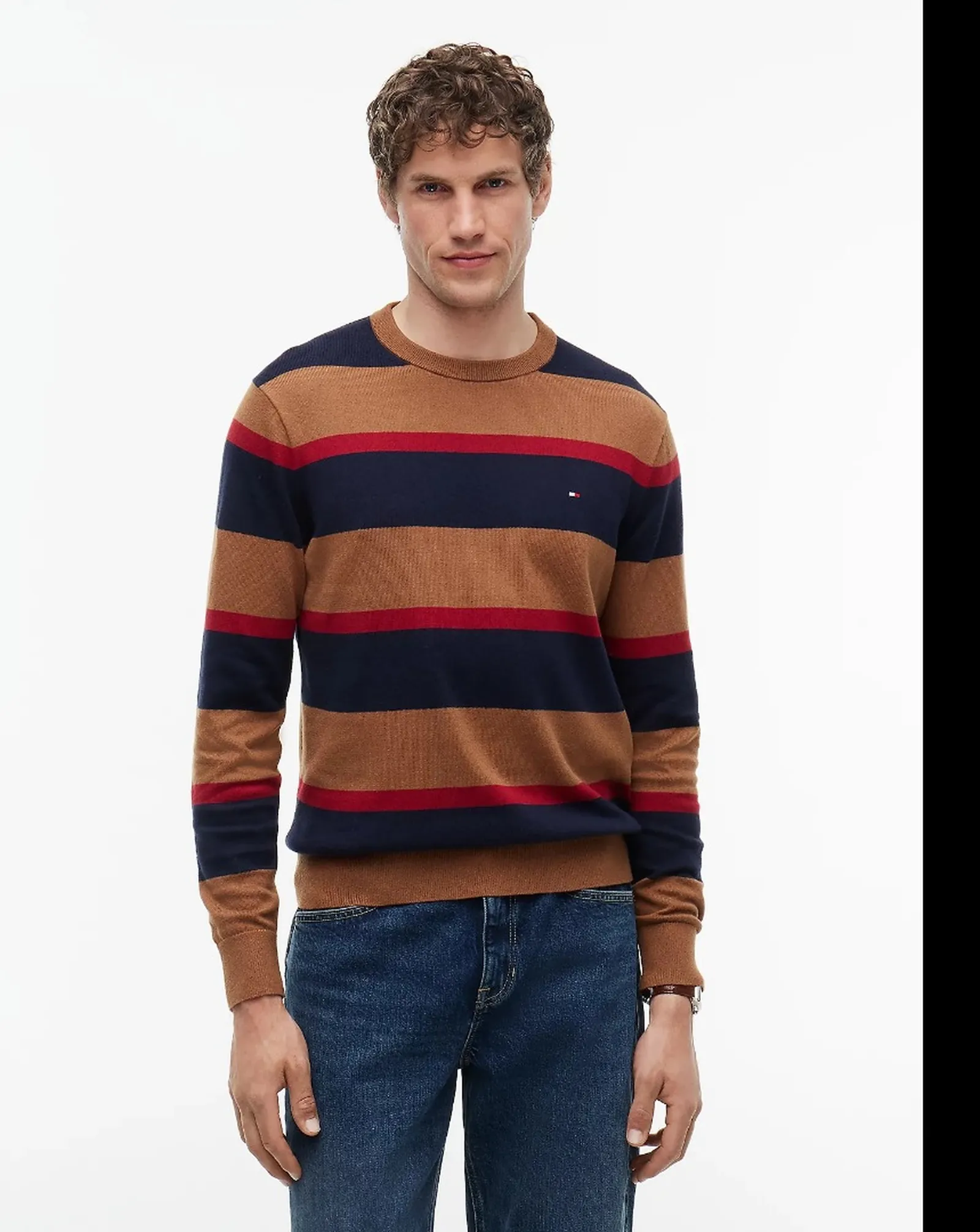 Tommy Hilfiger Pullover Th Monogram In Cotone E Cashmere Multicolor Mw0Mw28046 184400