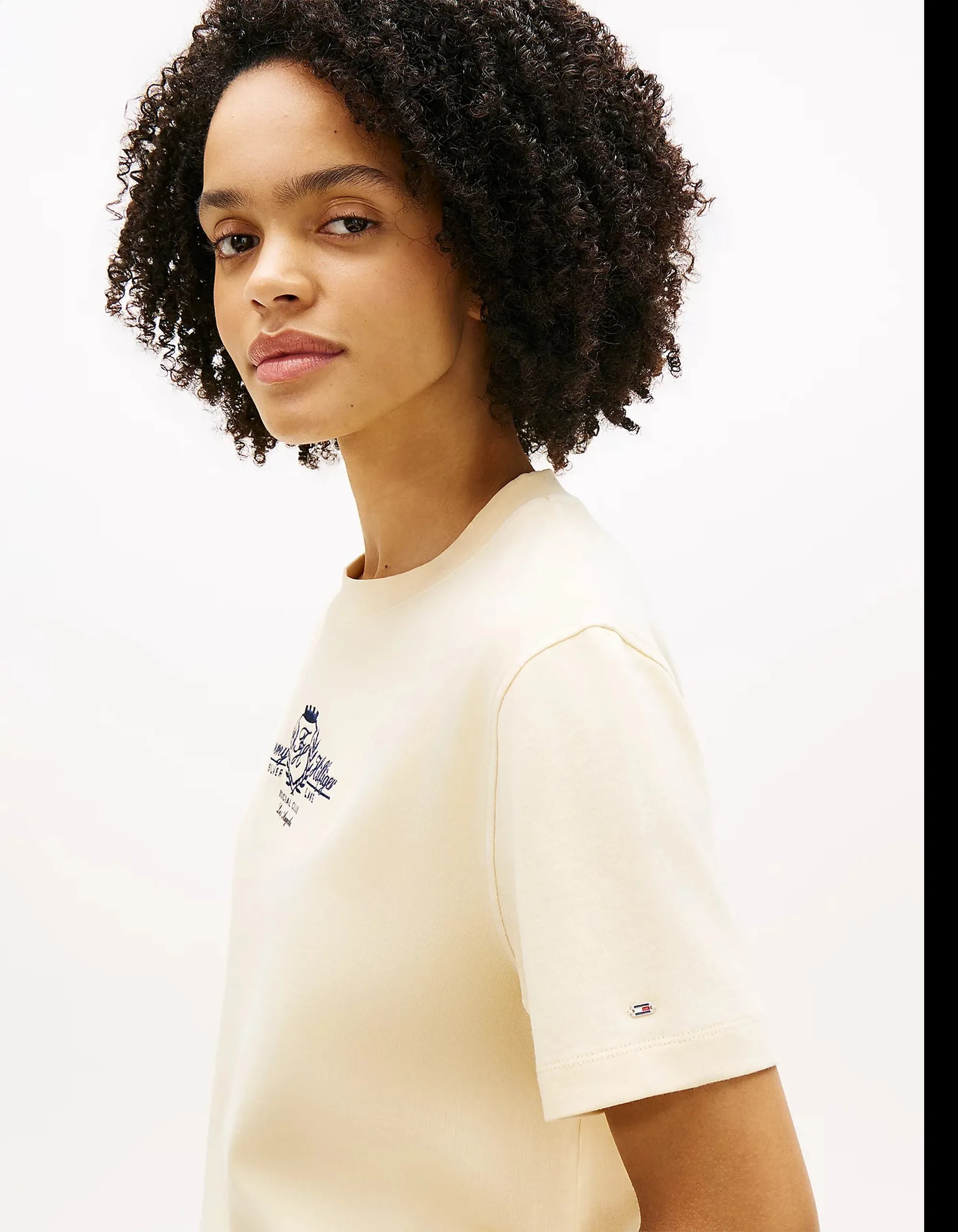 Tommy Hilfiger T-Shirt Avorio Ww0Ww48713 171390