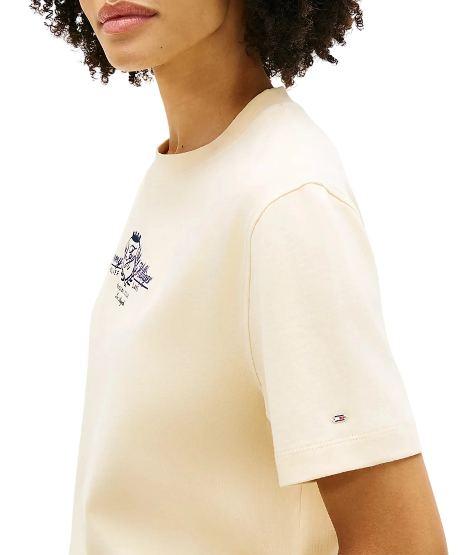 Tommy Hilfiger T-Shirt Avorio Ww0Ww48713 176963