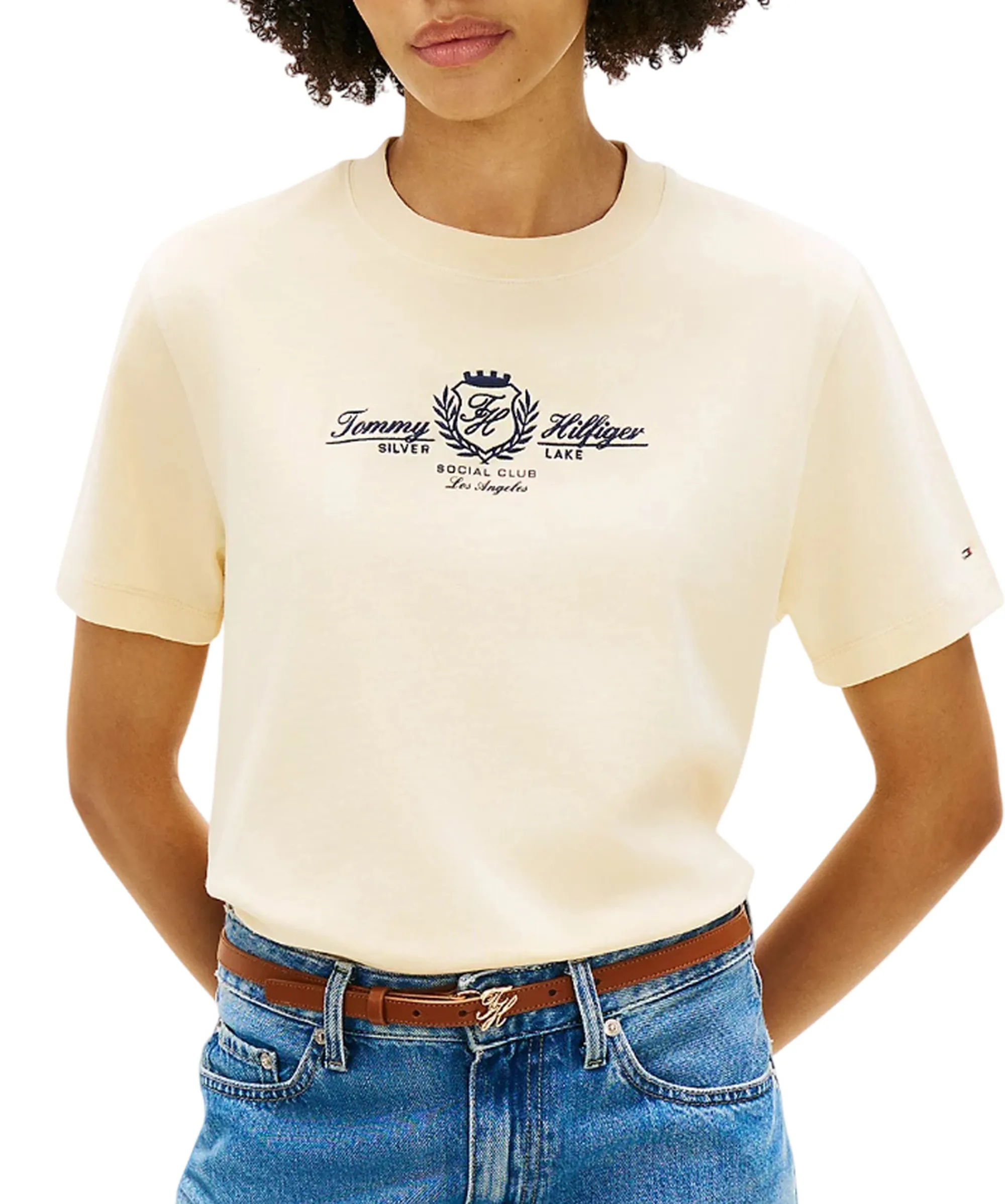 Tommy Hilfiger T-Shirt Avorio Ww0Ww48713 176965