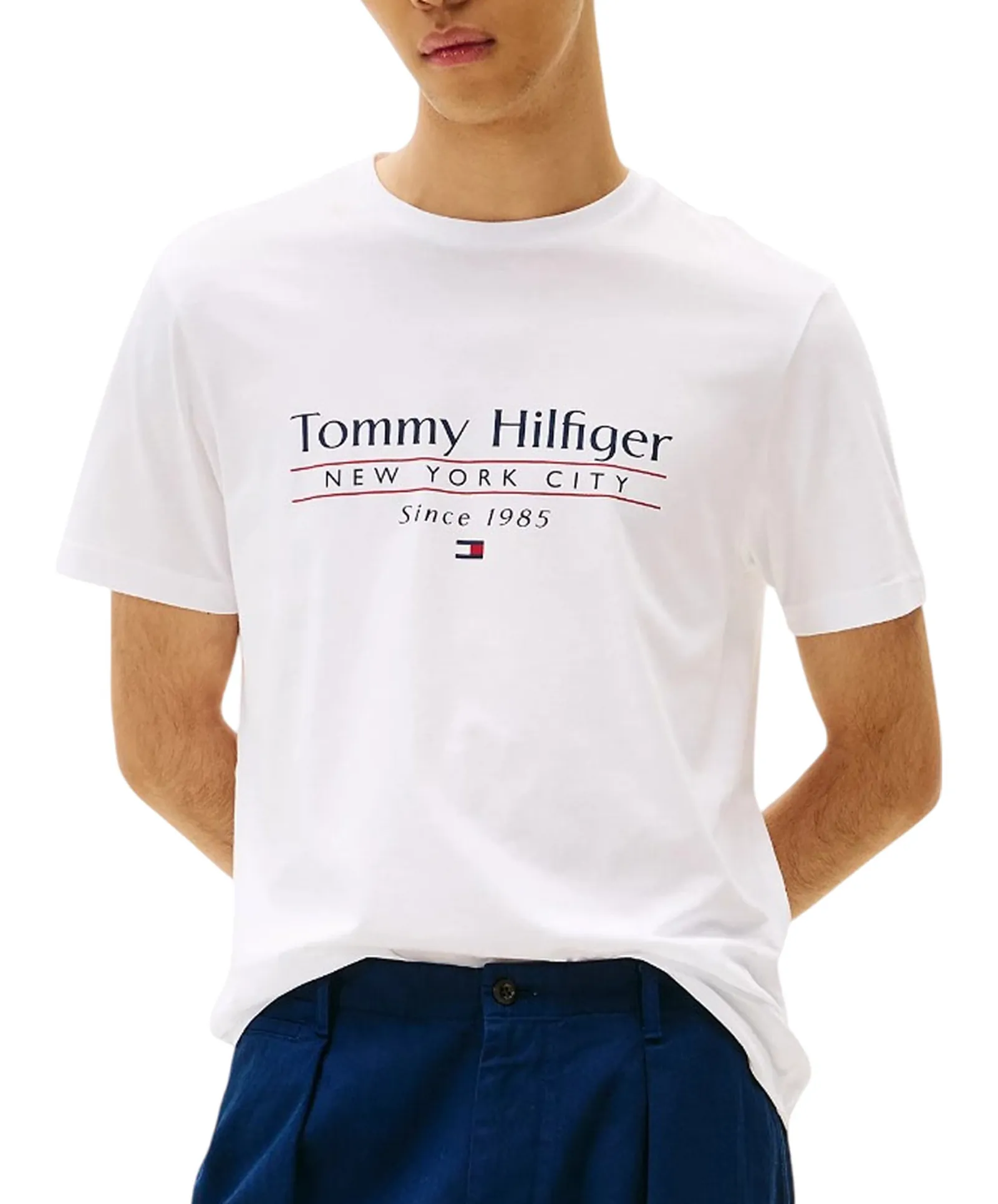 Tommy Hilfiger T-Shirt Bianco Mw0Mw38621 140132