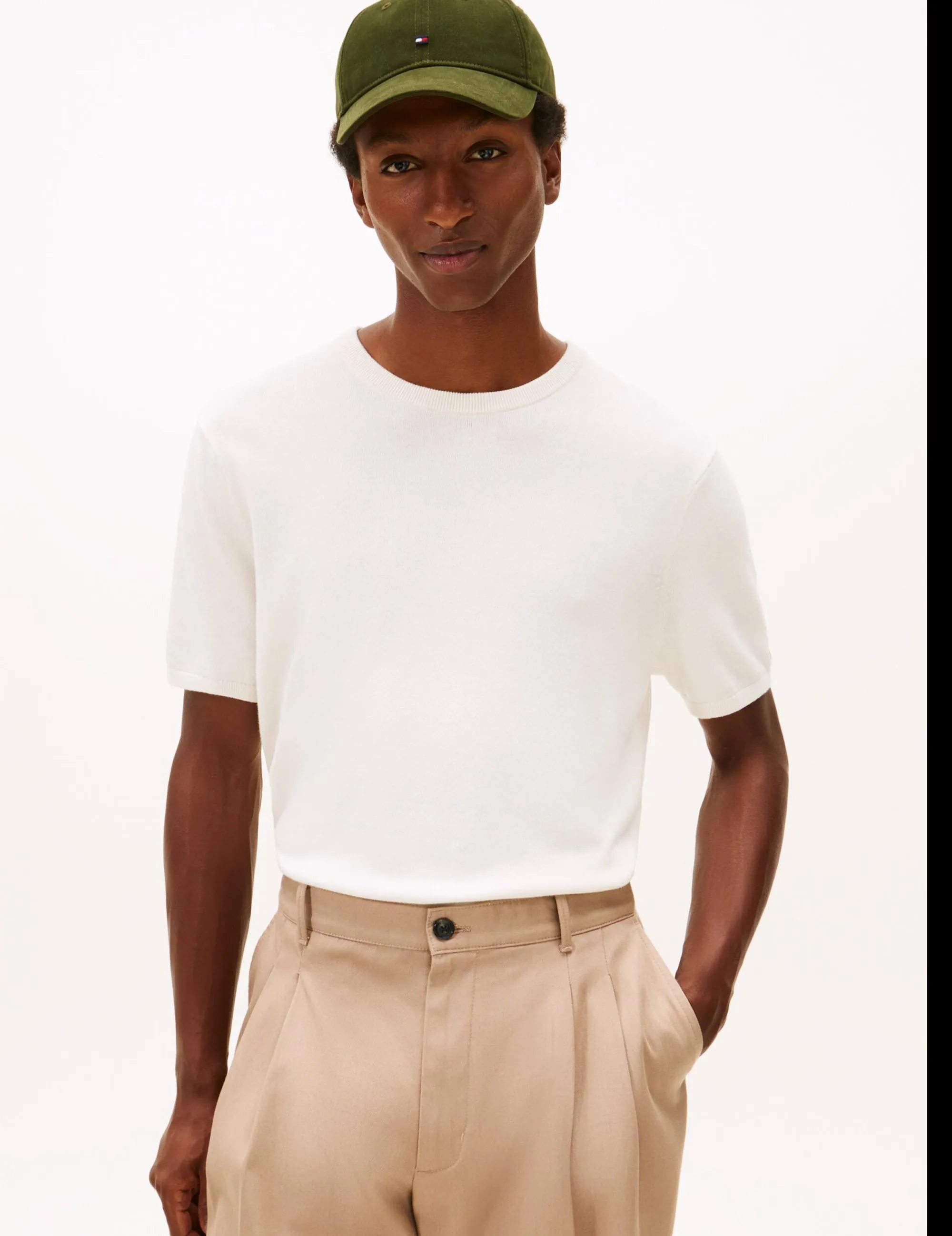 Tommy Hilfiger B'T-Shirt Essential' Ivory Mw0Mw41950 169627