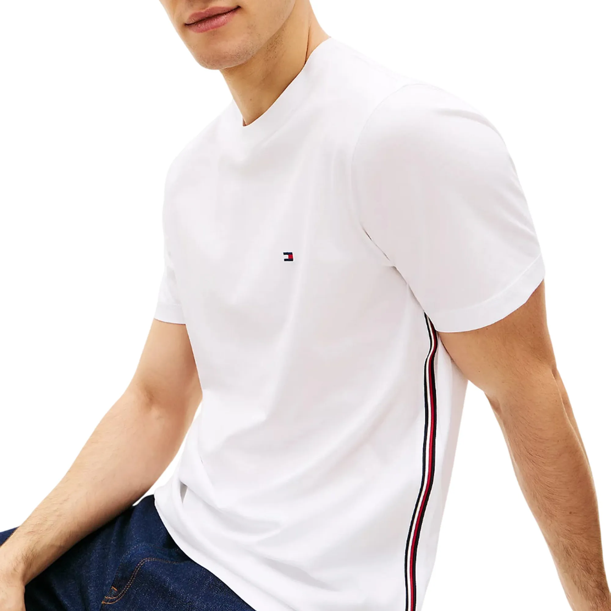 Tommy Hilfiger B'T-Shirt Global Stripe' White Mw0Mw42393 169843