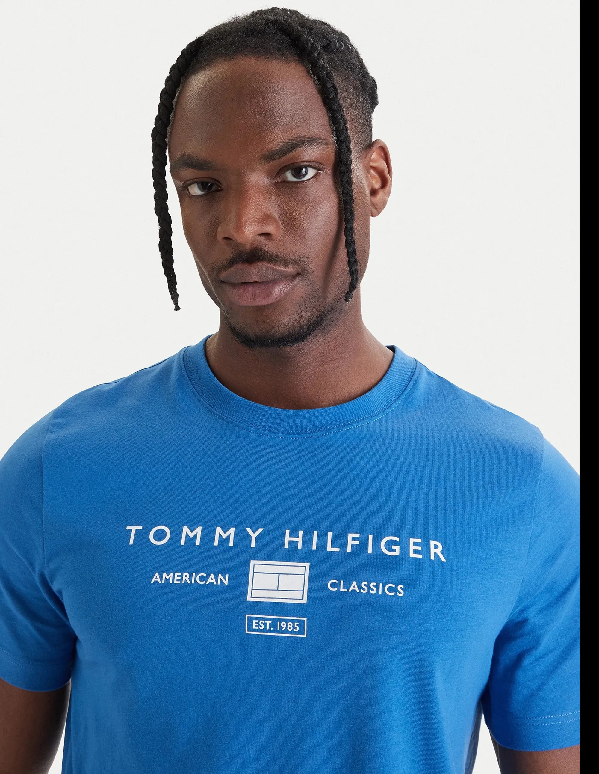 Tommy Hilfiger T-Shirt In Jersey Azzurro Mw0Mw42365 173694