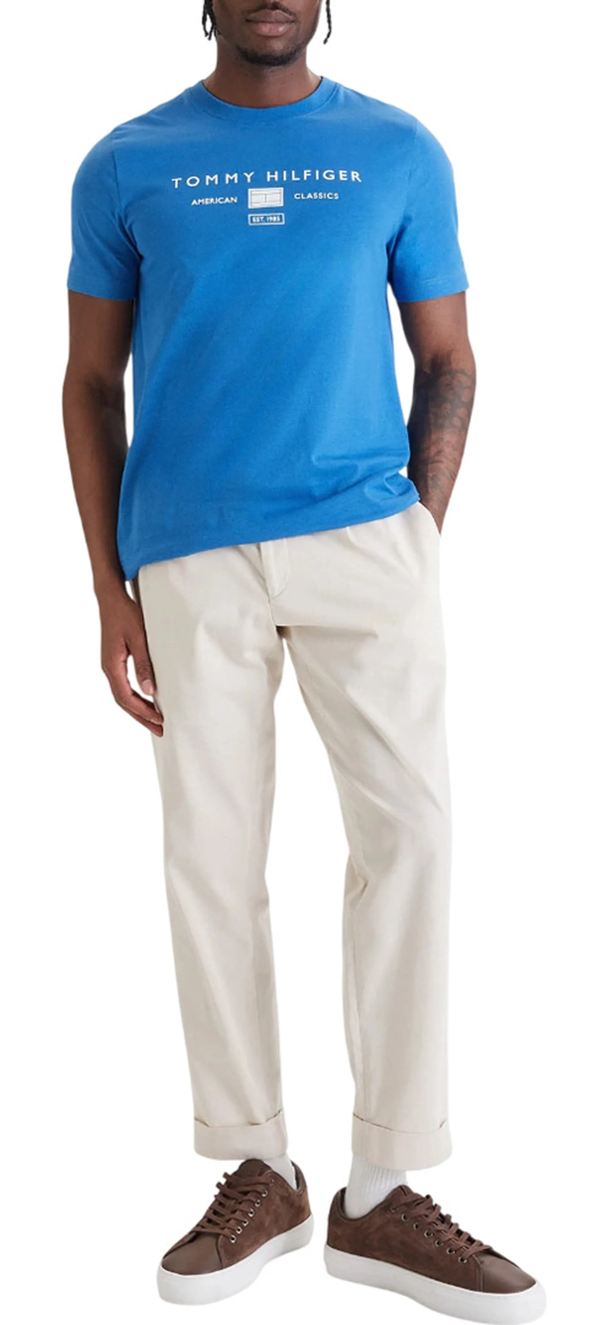 Tommy Hilfiger B'T-Shirt In Jersey' Light Blue Mw0Mw42365 177111