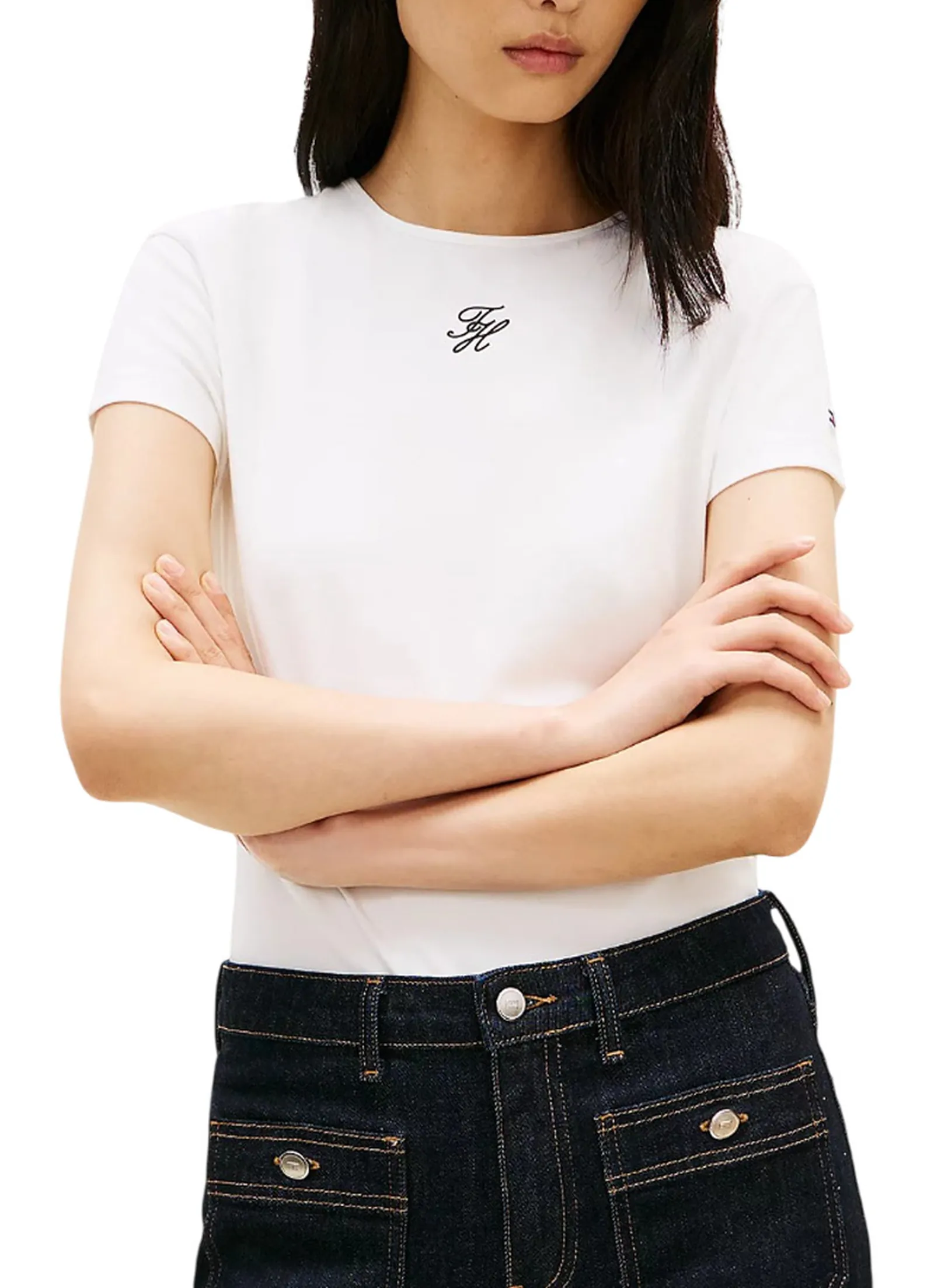 Tommy Hilfiger T-Shirt In Jersey Bianco Ww0Ww48710 170415