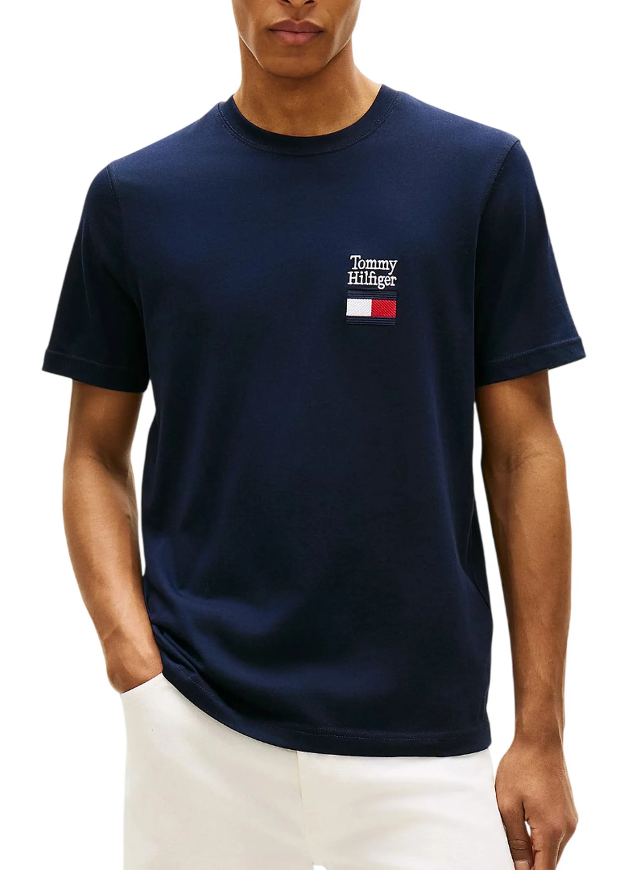 Tommy Hilfiger B'T-Shirt In Jersey' Blue Mw0Mw42367 169856