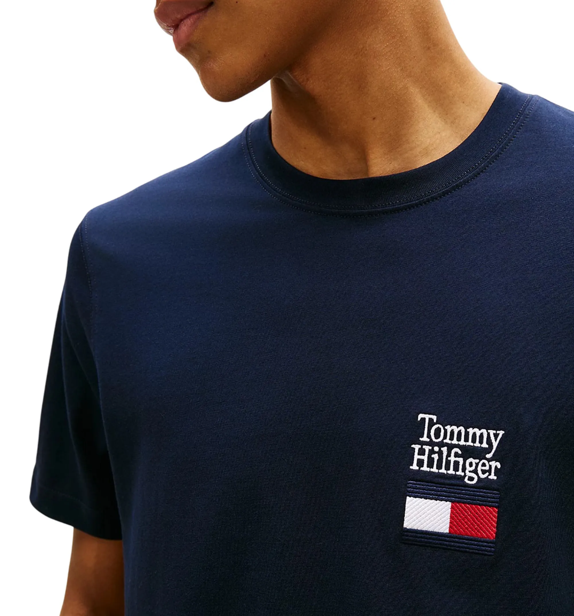 Tommy Hilfiger B'T-Shirt In Jersey' Blue Mw0Mw42367 169862