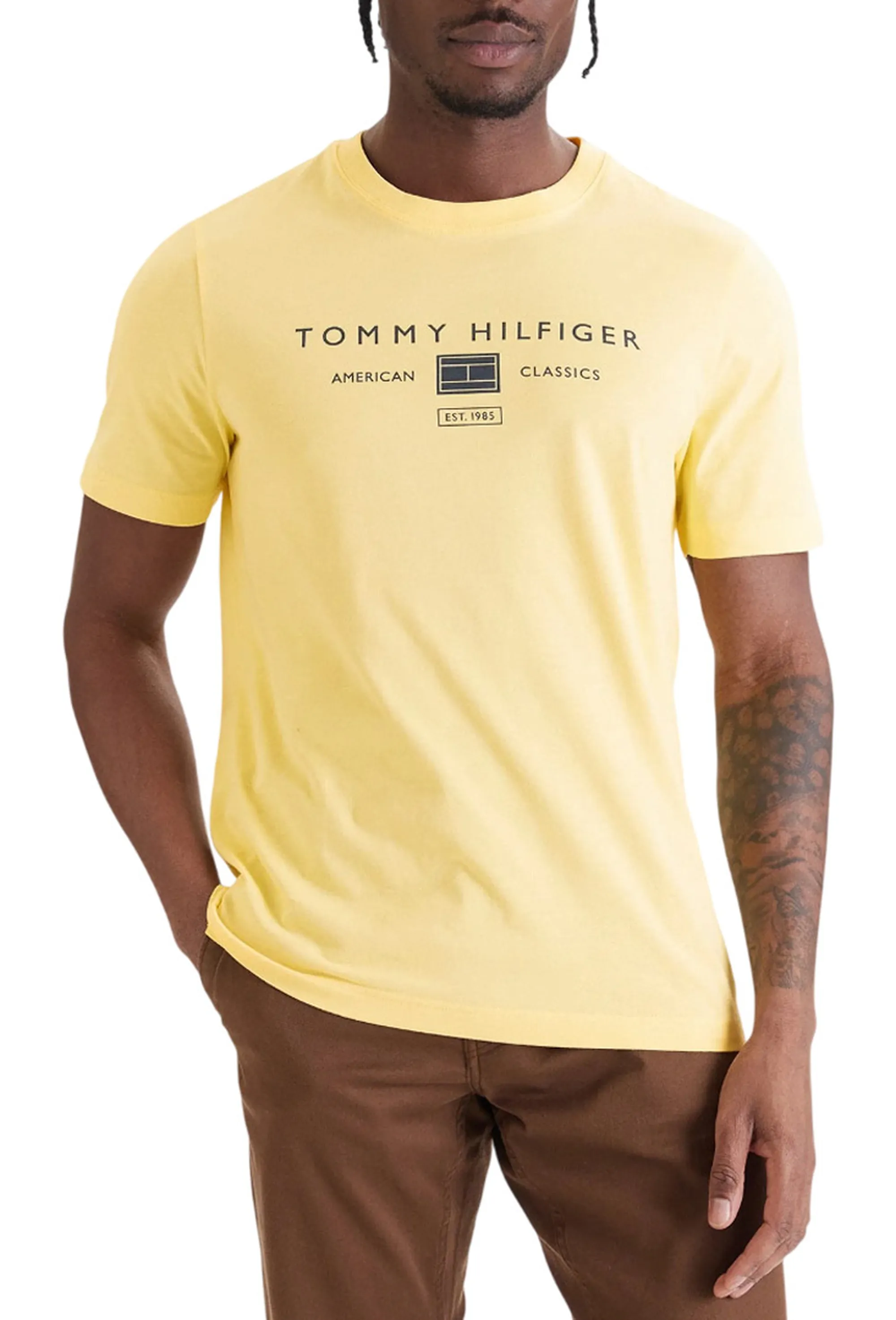 Tommy Hilfiger B'T-Shirt In Jersey' Yellow Mw0Mw42365 177113