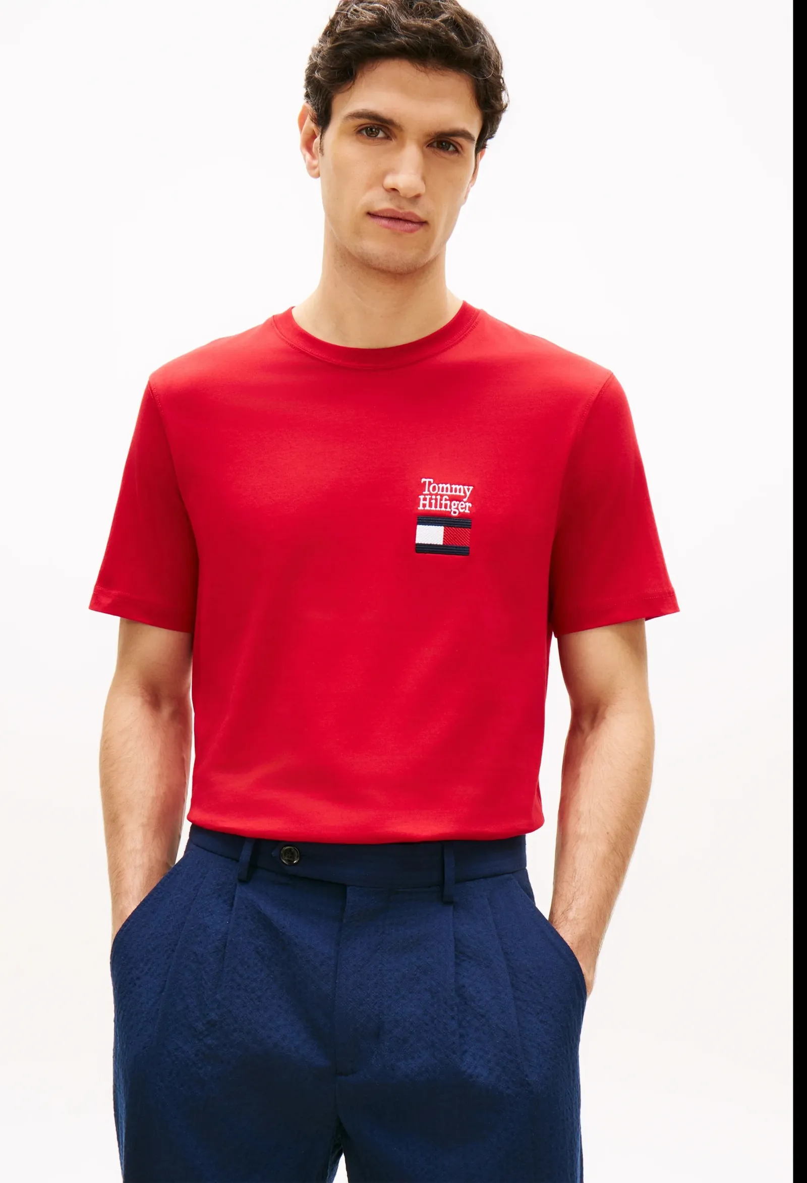 Tommy Hilfiger T-Shirt In Jersey Rossa Mw0Mw42367 169607