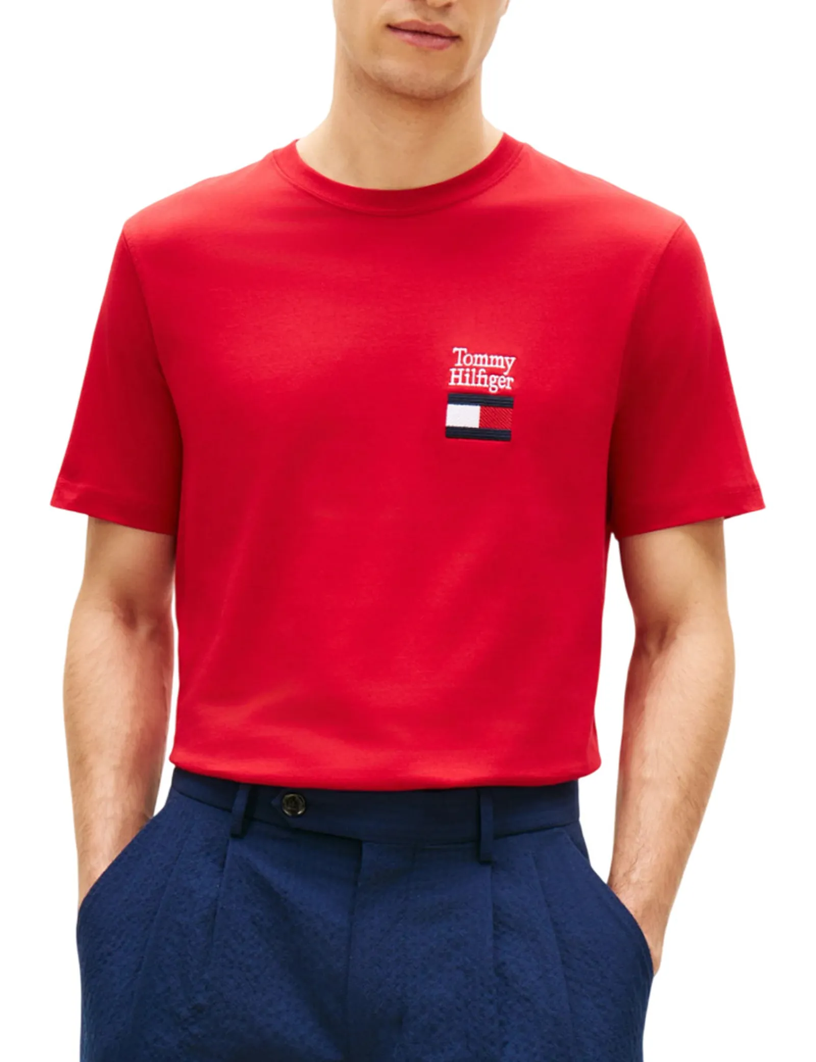 Tommy Hilfiger T-Shirt In Jersey Rossa Mw0Mw42367 169852