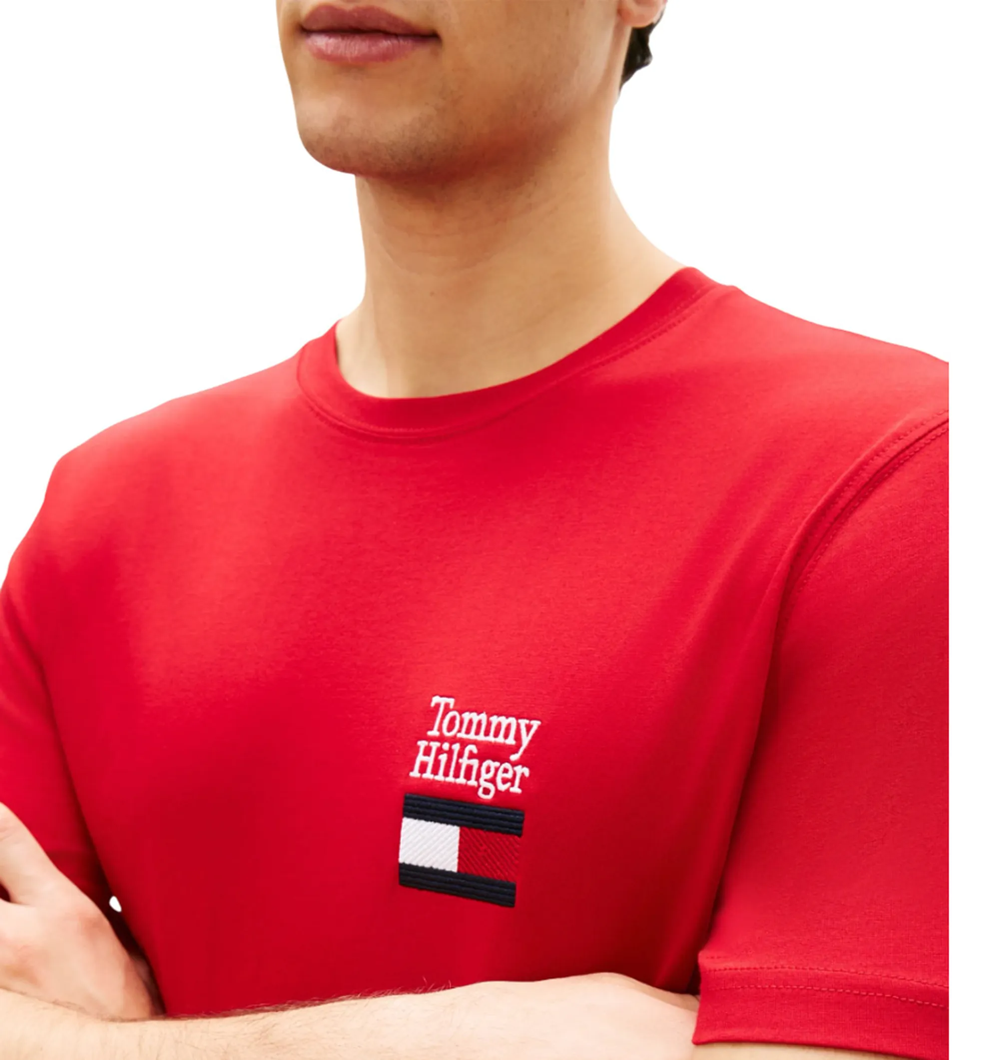 Tommy Hilfiger B'T-Shirt In Jersey' Red Mw0Mw42367 169855