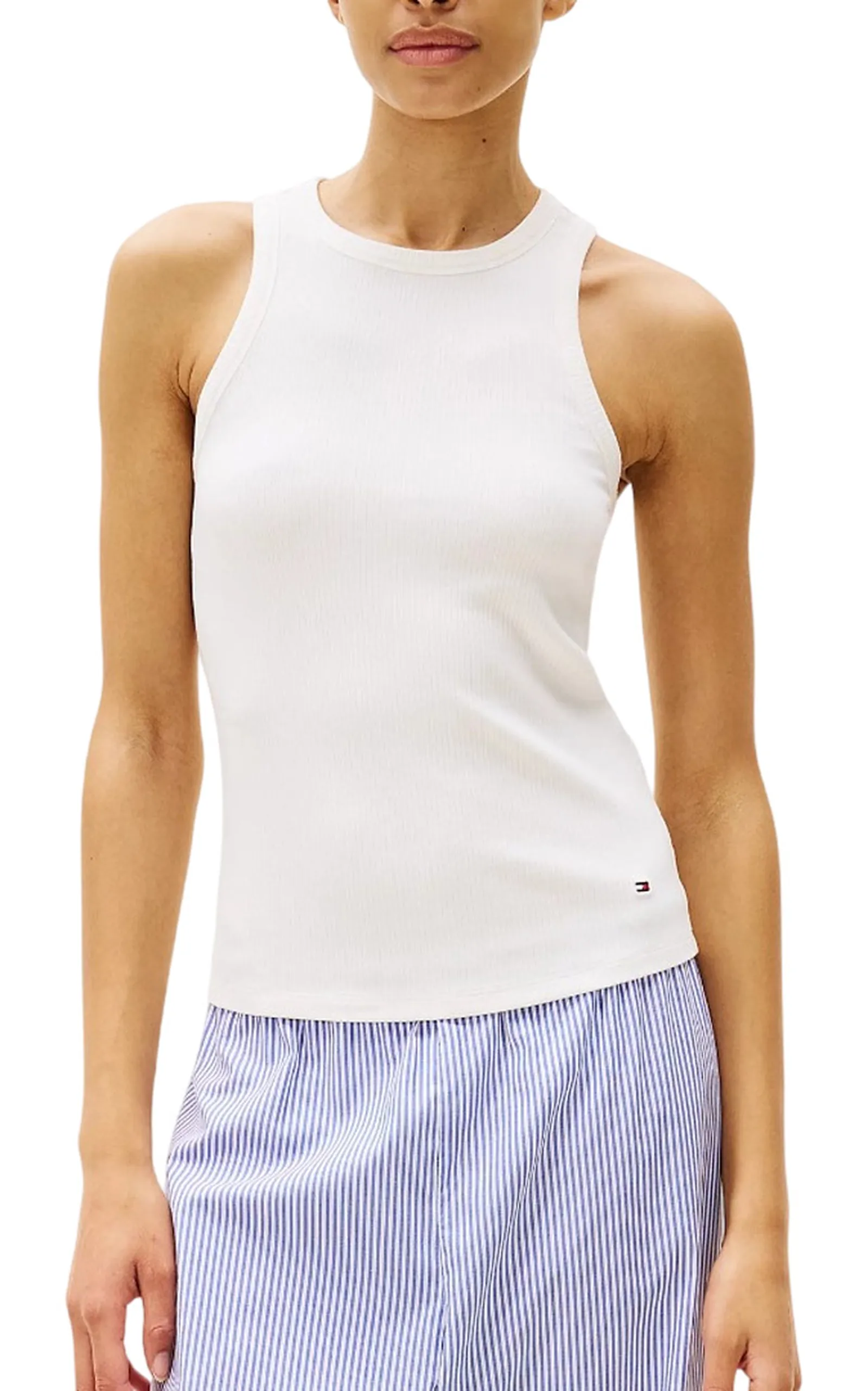 Tommy Hilfiger Top Slim Fit Bianco Ww0Ww38635 139596