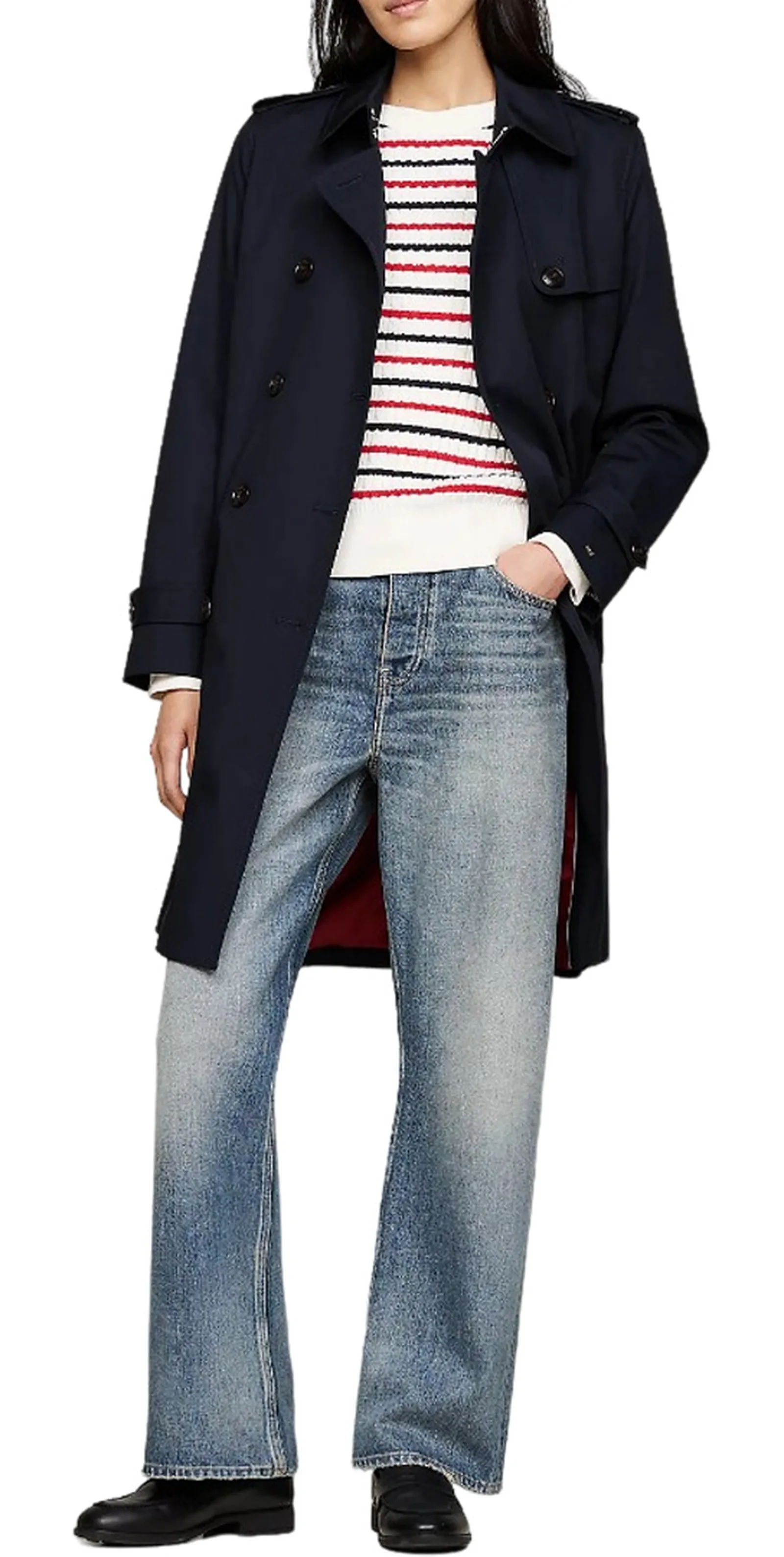 Tommy Hilfiger Trench Slim Fit Idrorepellente Blu Ww0Ww42133 121731