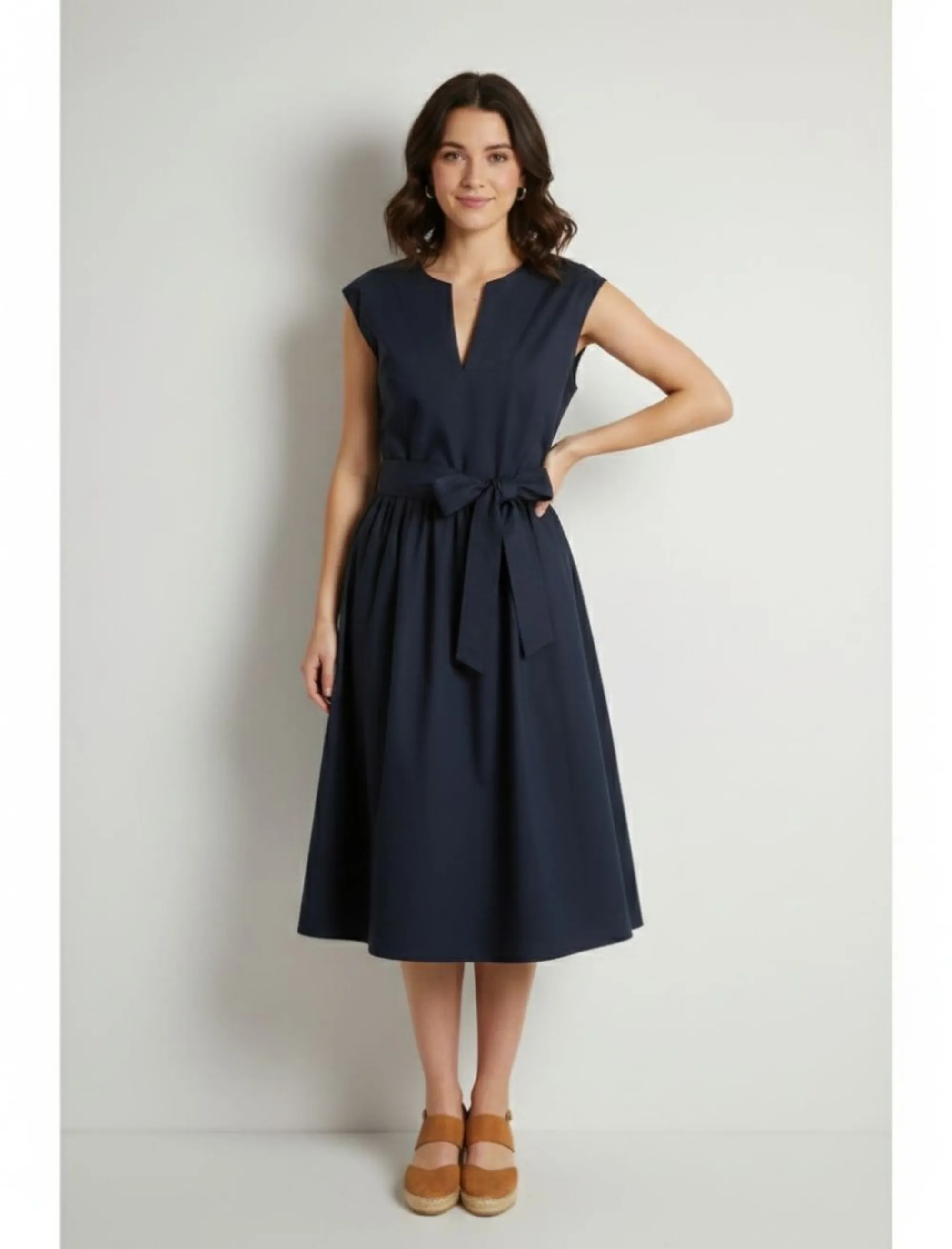 Woolrich Abito In Popoline Blu Wwdr2028Fr 176186