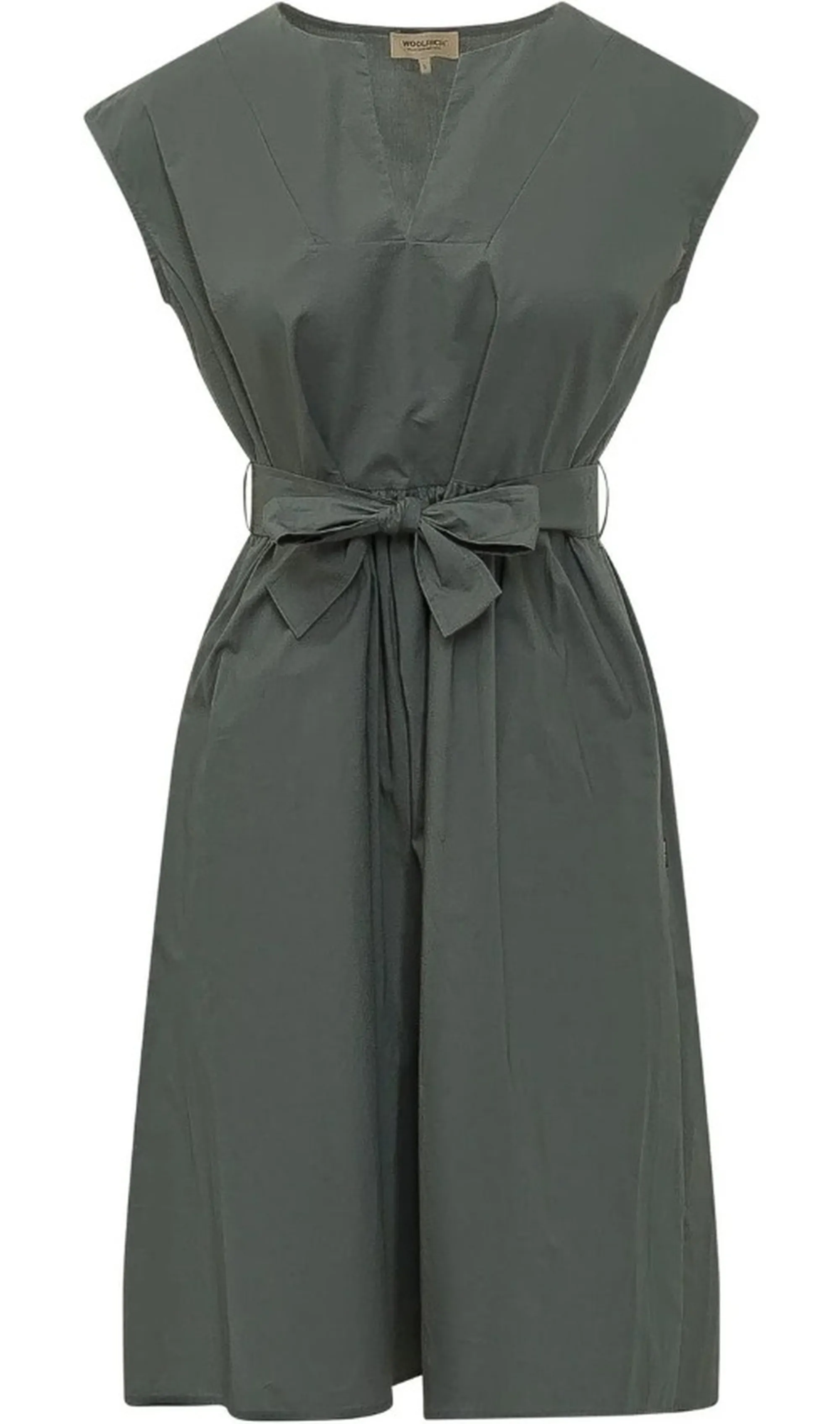 Woolrich Abito In Popoline Verde Wwdr2028Fr 181255