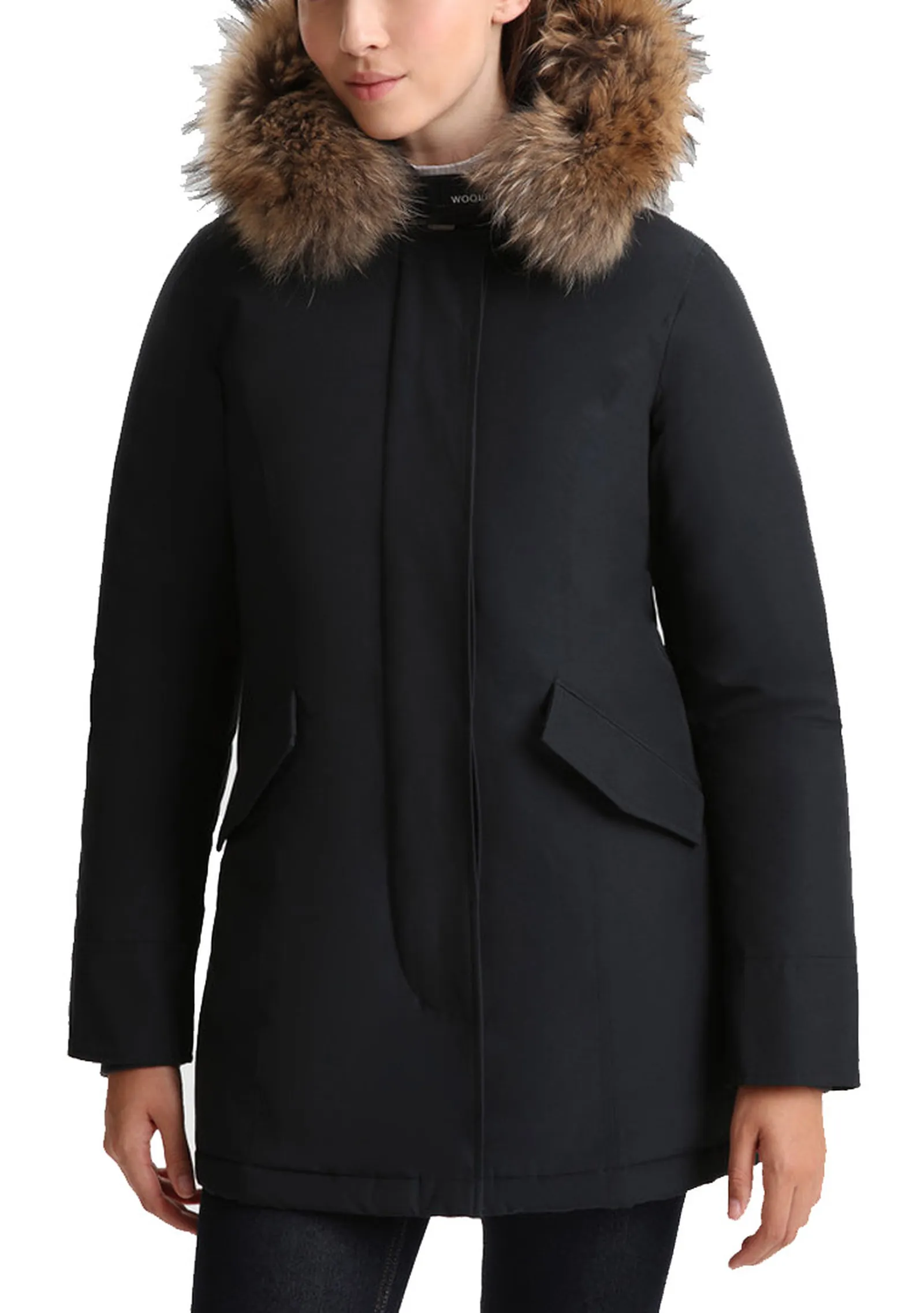 Woolrich Arctic Raccoon Parka Blu Wwou0538Fr 52675