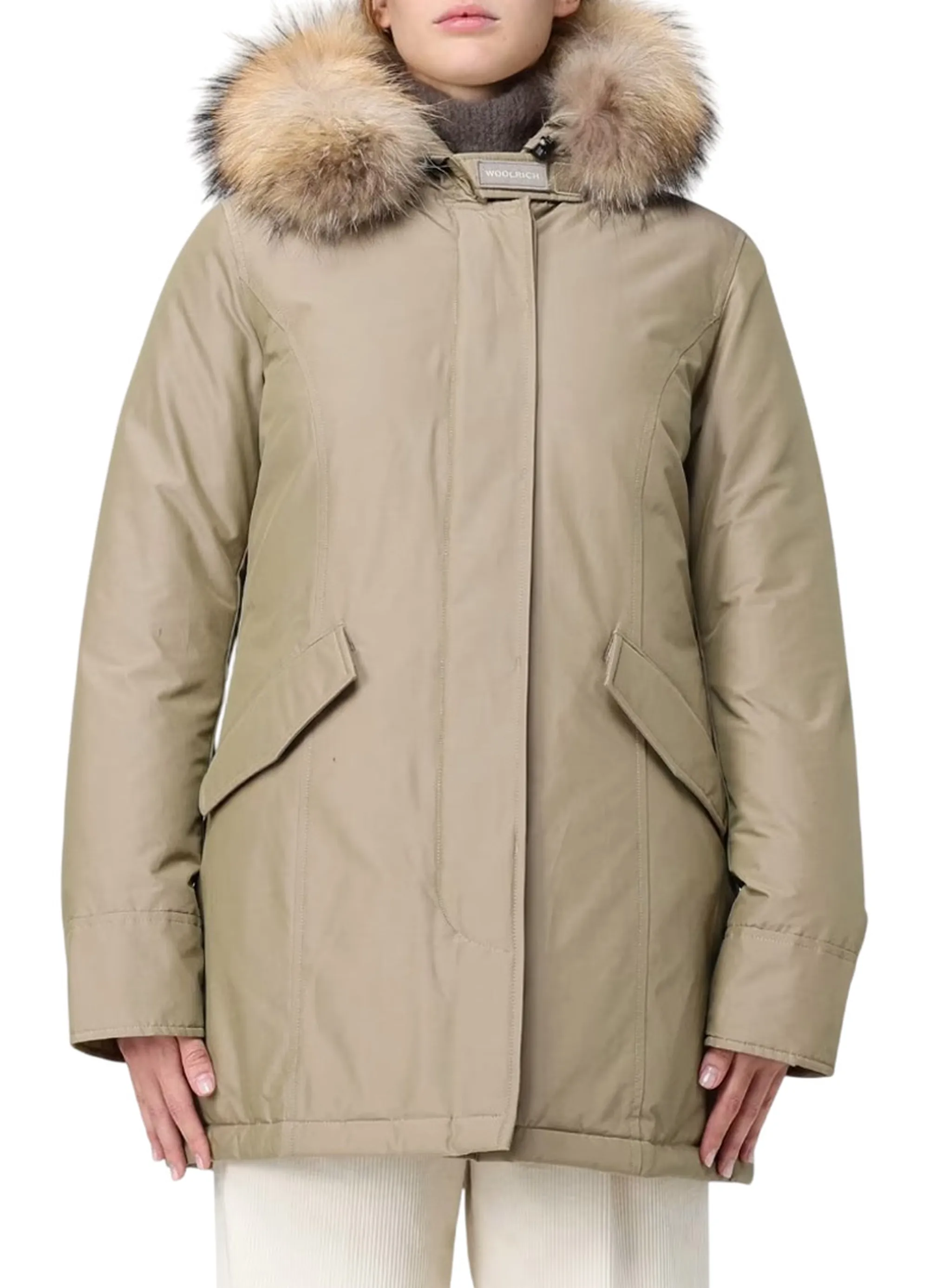 Woolrich B'Arctic Parka With Removable Raccoon Fur' Cornstalk Two Tones Wwou0538Fr 167563