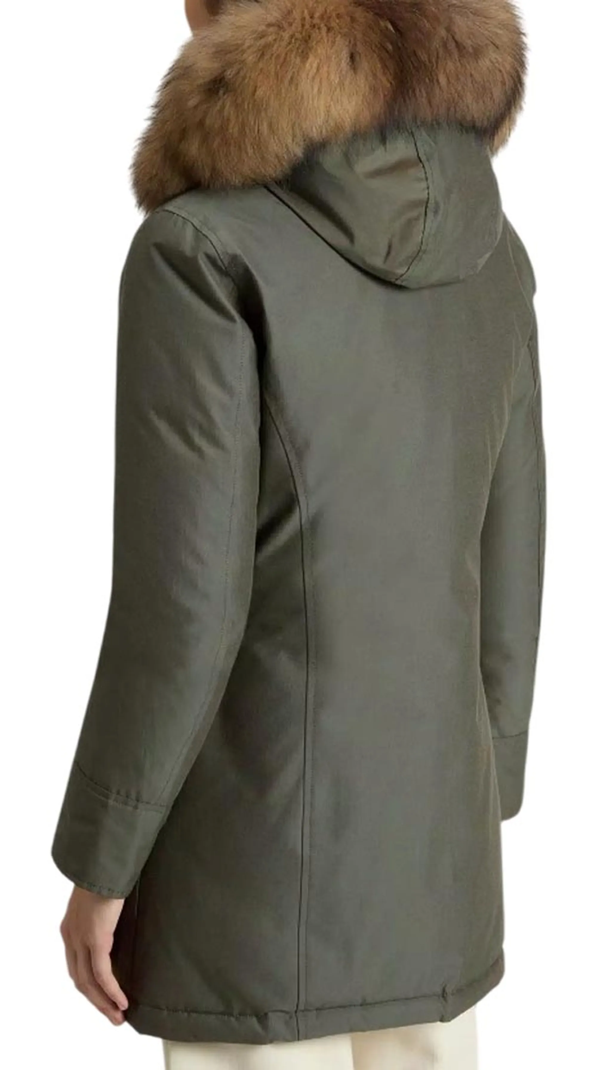 Woolrich B'Arctic Parka With Removable Raccoon Fur' Dark Green Two Tones Wwou0538Fr 165118