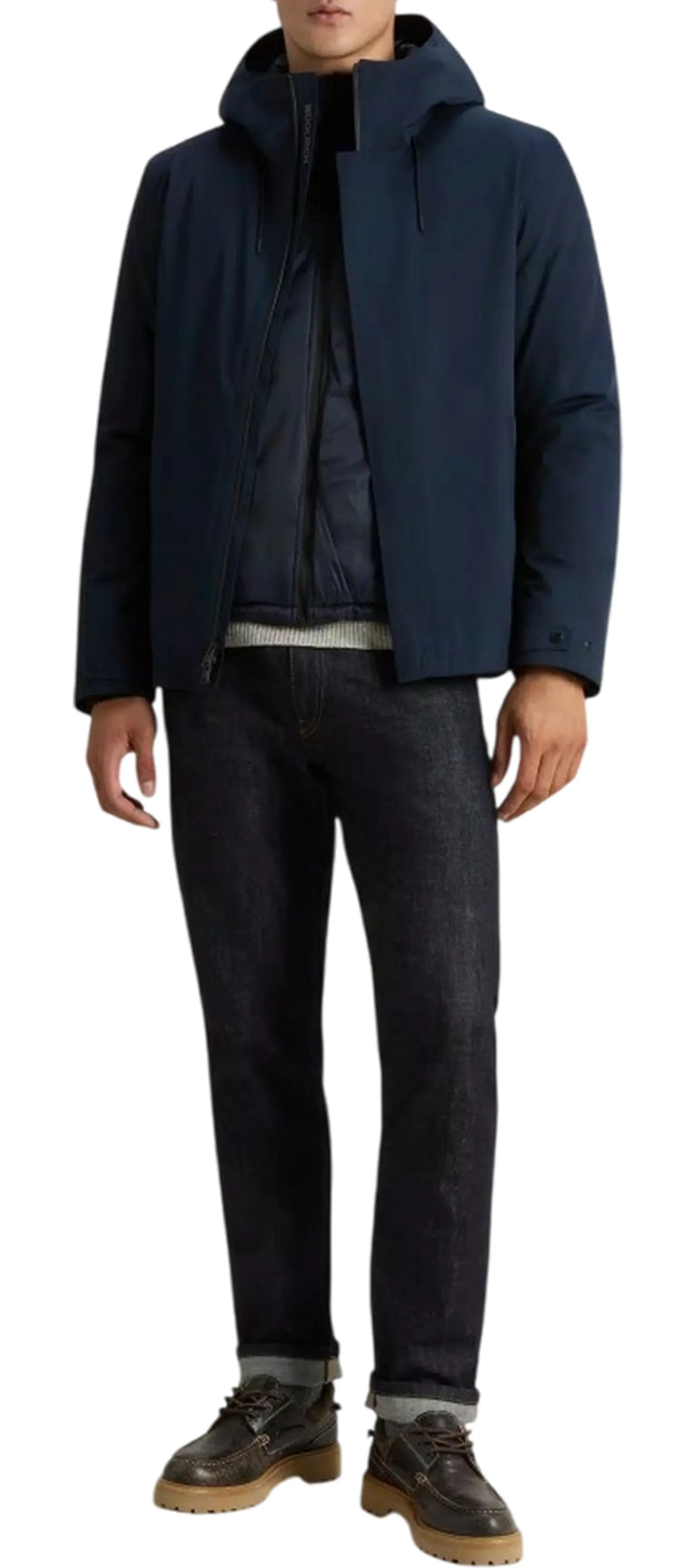 Woolrich B'Crestmont 3In1 Jacket' Melton Blu Woou2099Mr 164231