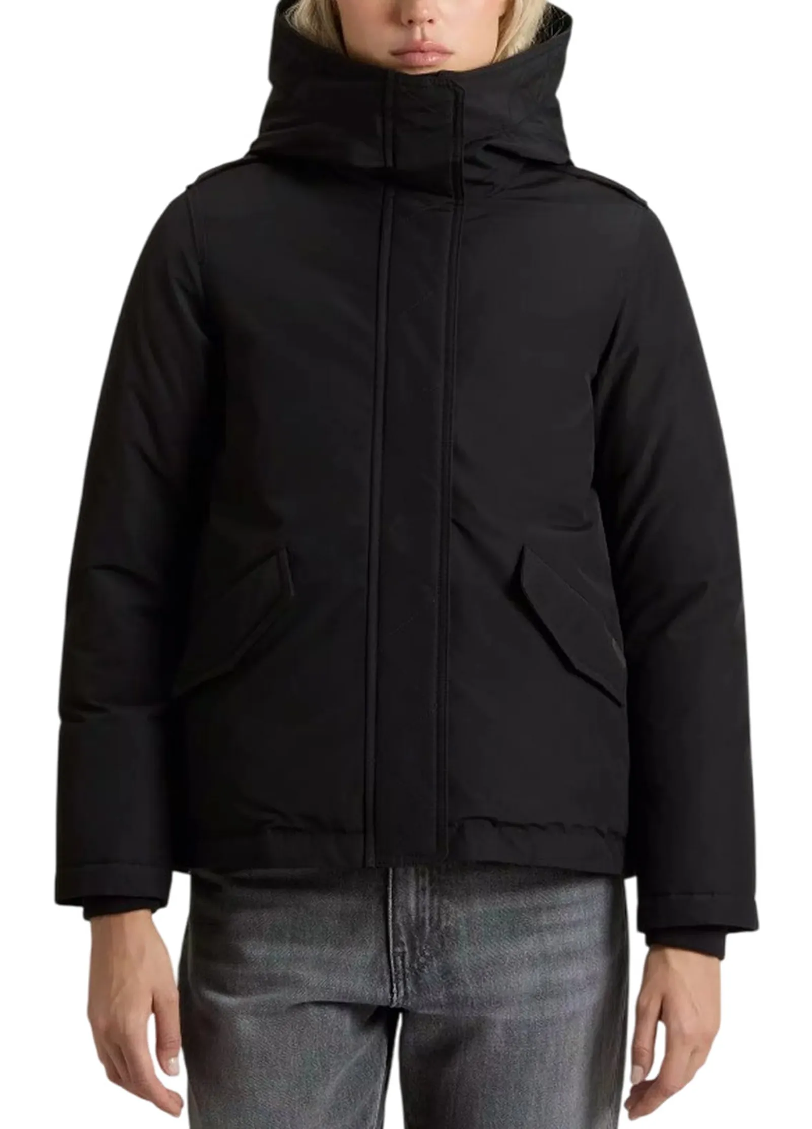 Woolrich Giubbino Military Nero Wwou2075Fr 165174