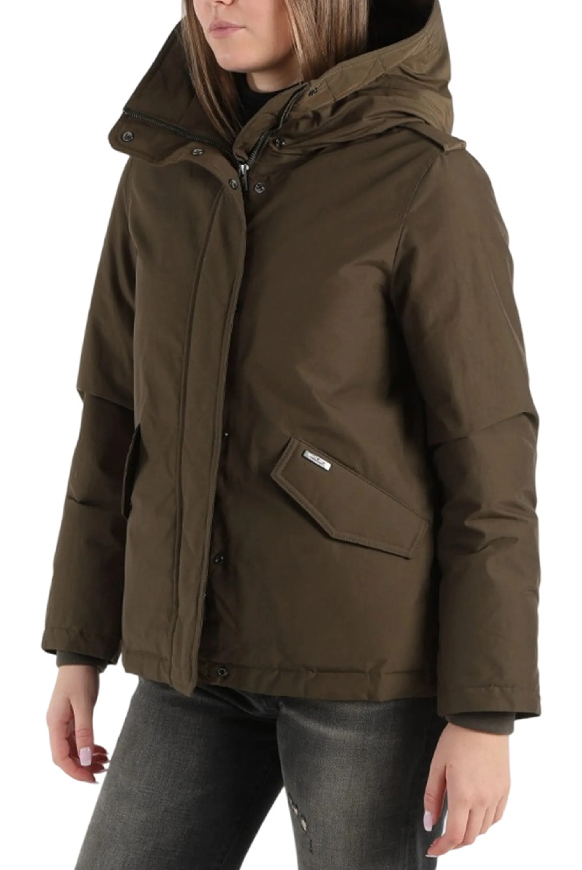 Woolrich Giubbino Military Verde Scuro Wwou2075Fr 166653