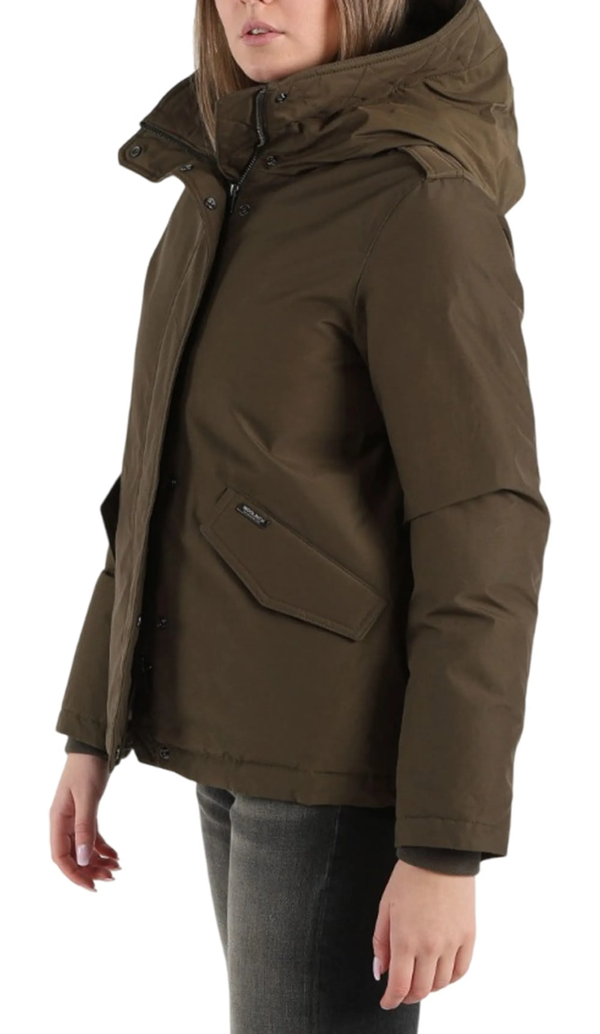 Woolrich Giubbino Military Verde Scuro Wwou2075Fr 166655