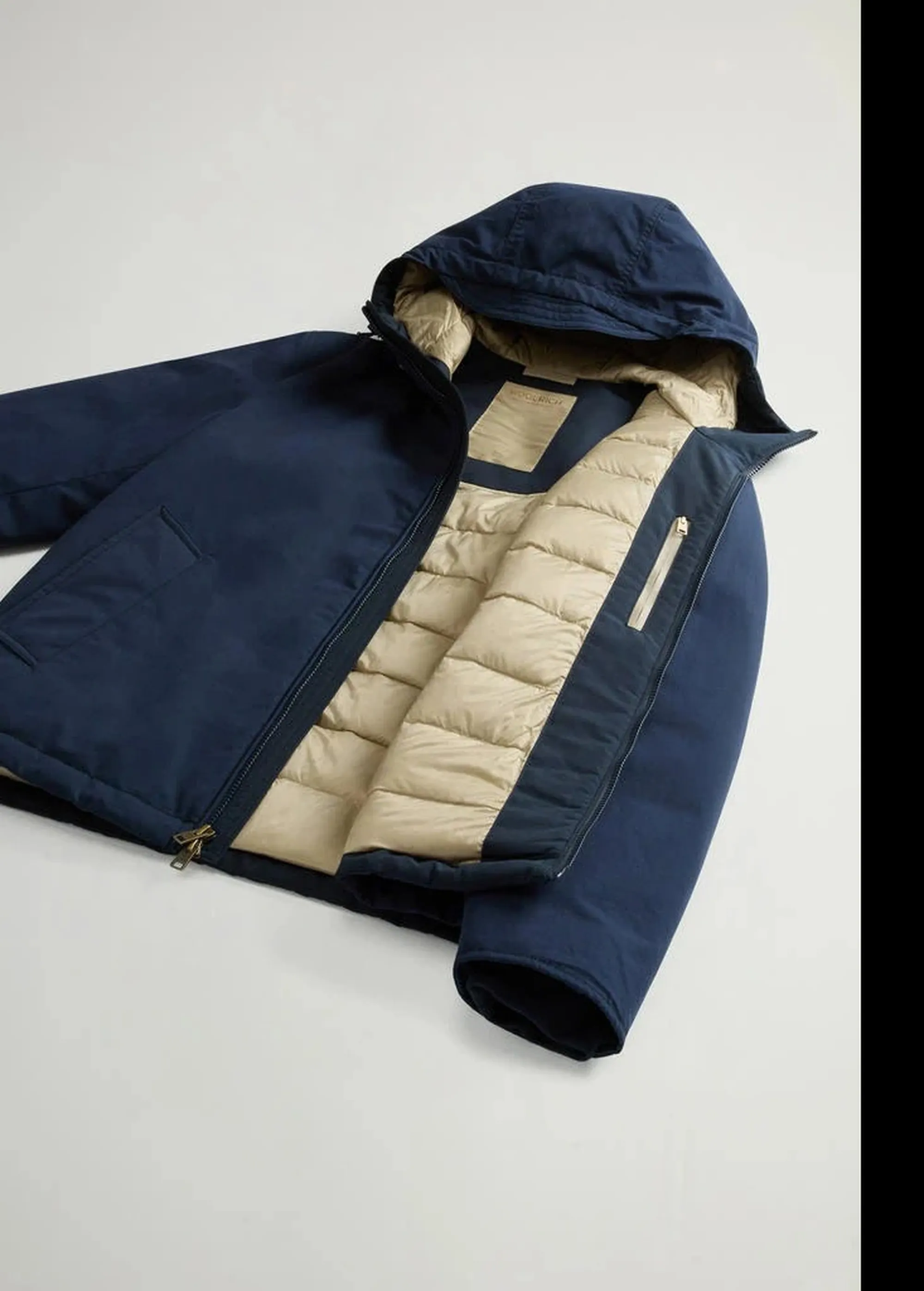 Woolrich Giubbino Mountain Cloth Pacific Blu Woou2047Mb 200132