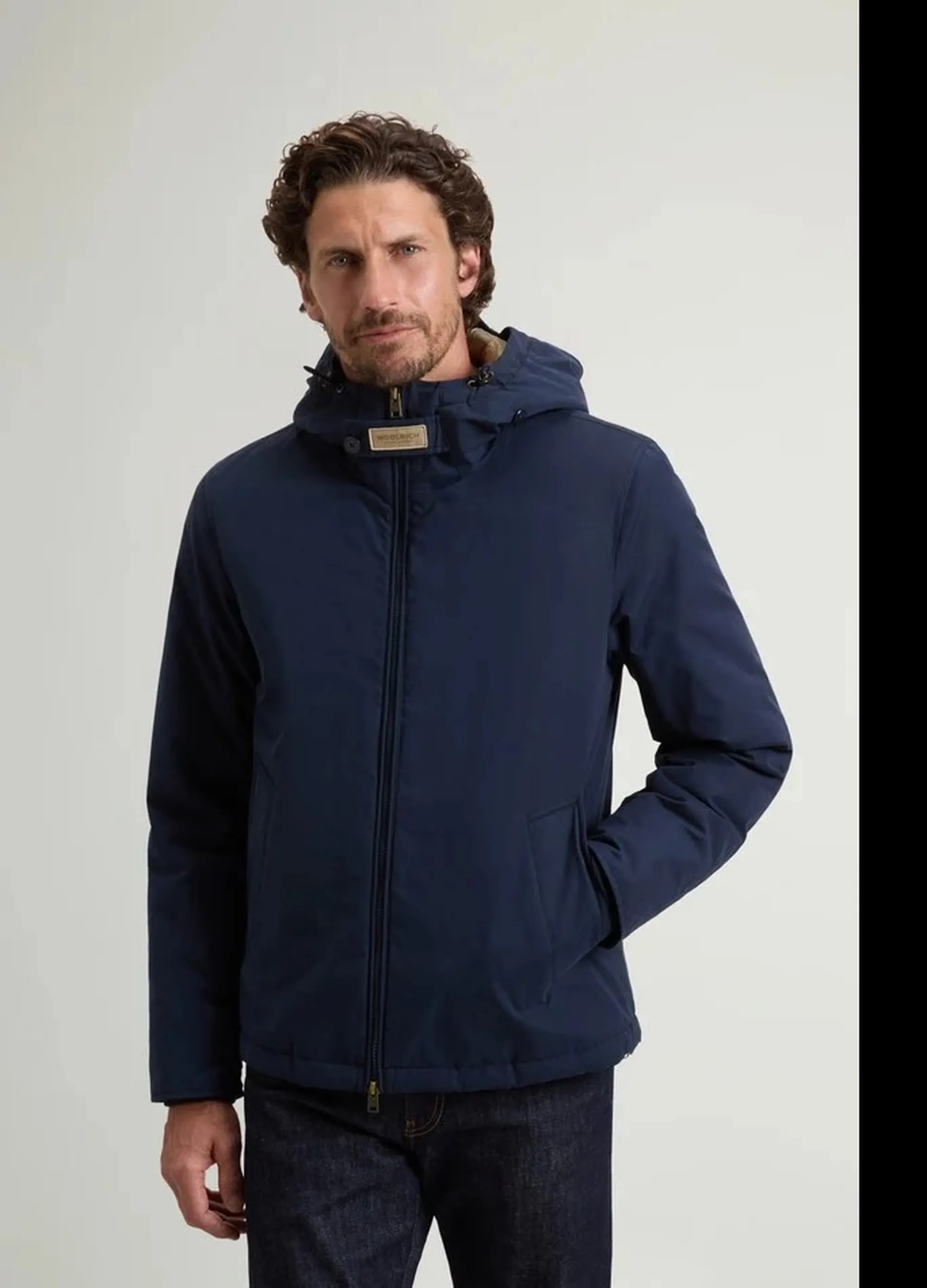 Woolrich Giubbino Mountain Cloth Pacific Blu Woou2047Mb 200135