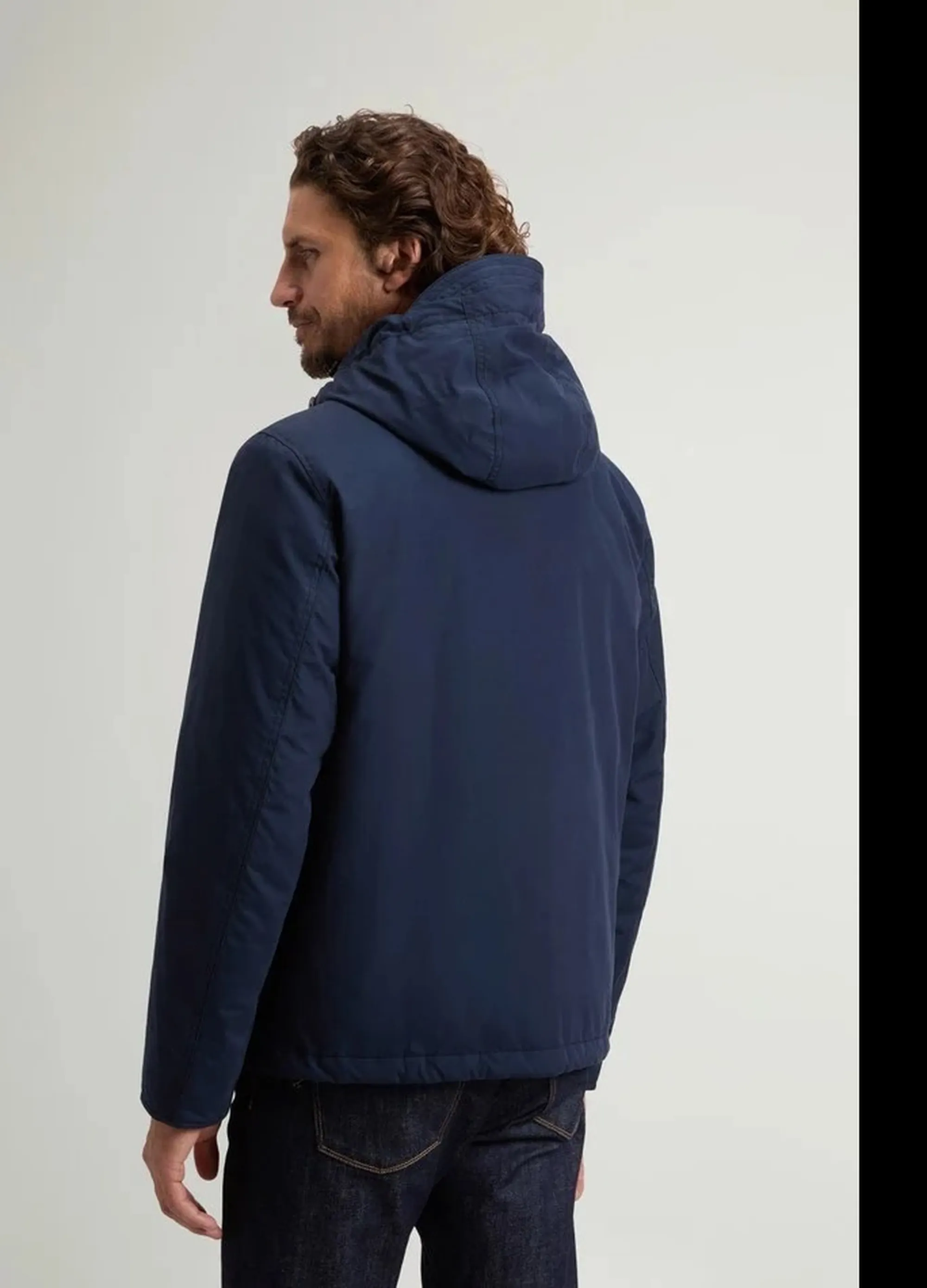 Woolrich Giubbino Mountain Cloth Pacific Blu Woou2047Mb 200137