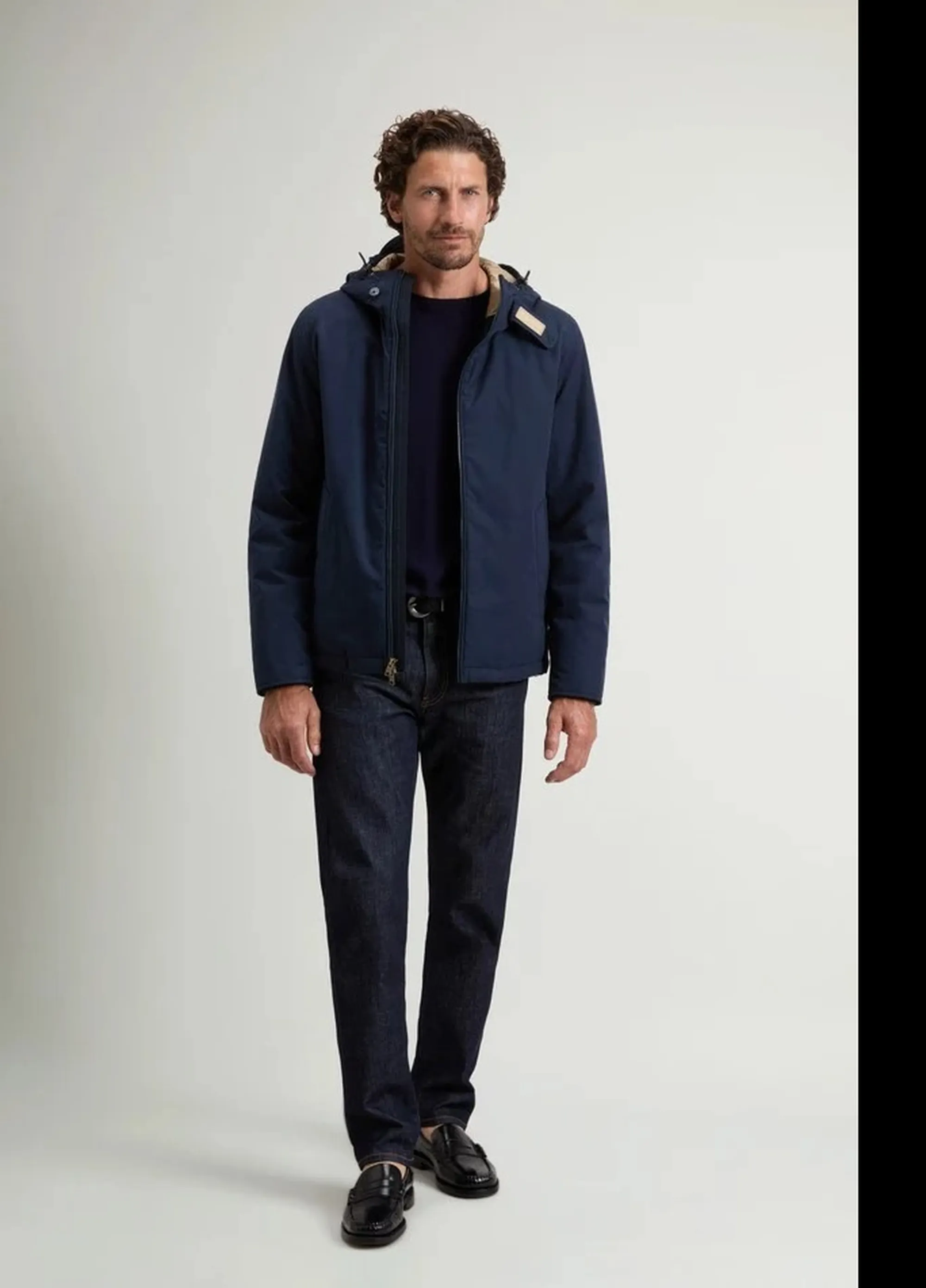 Woolrich Giubbino Mountain Cloth Pacific Blu Woou2047Mb 200138