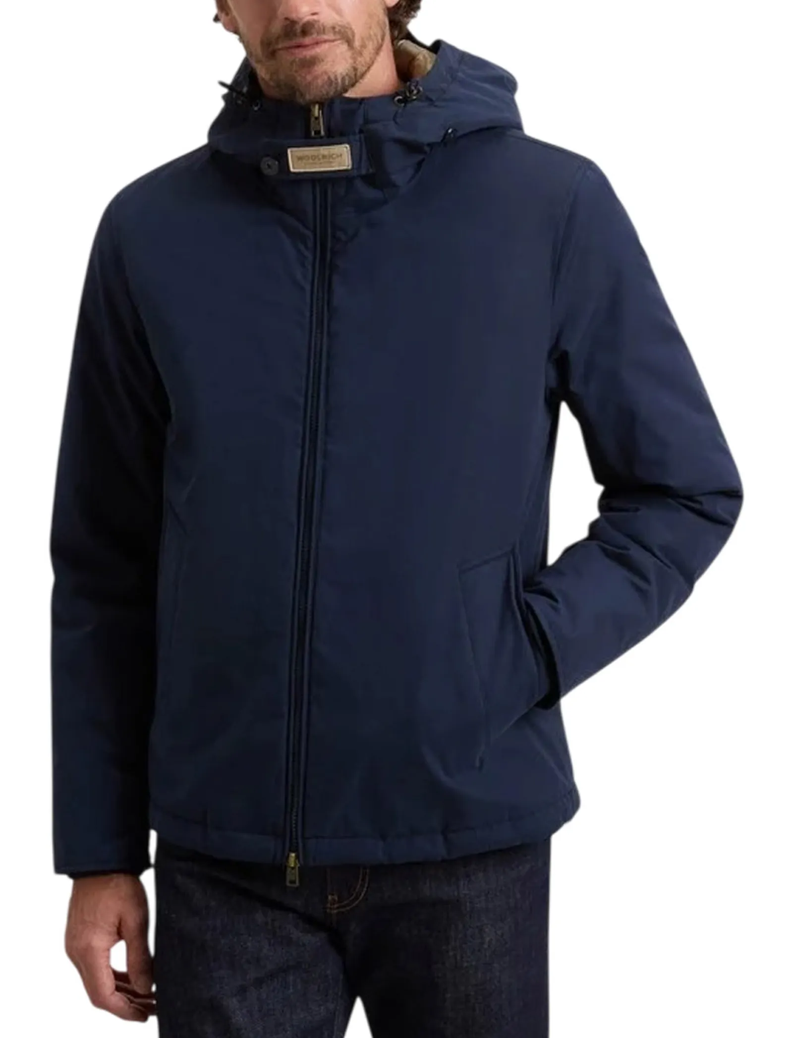 Woolrich Giubbino Mountain Cloth Pacific Blu Woou2047Mb 200161