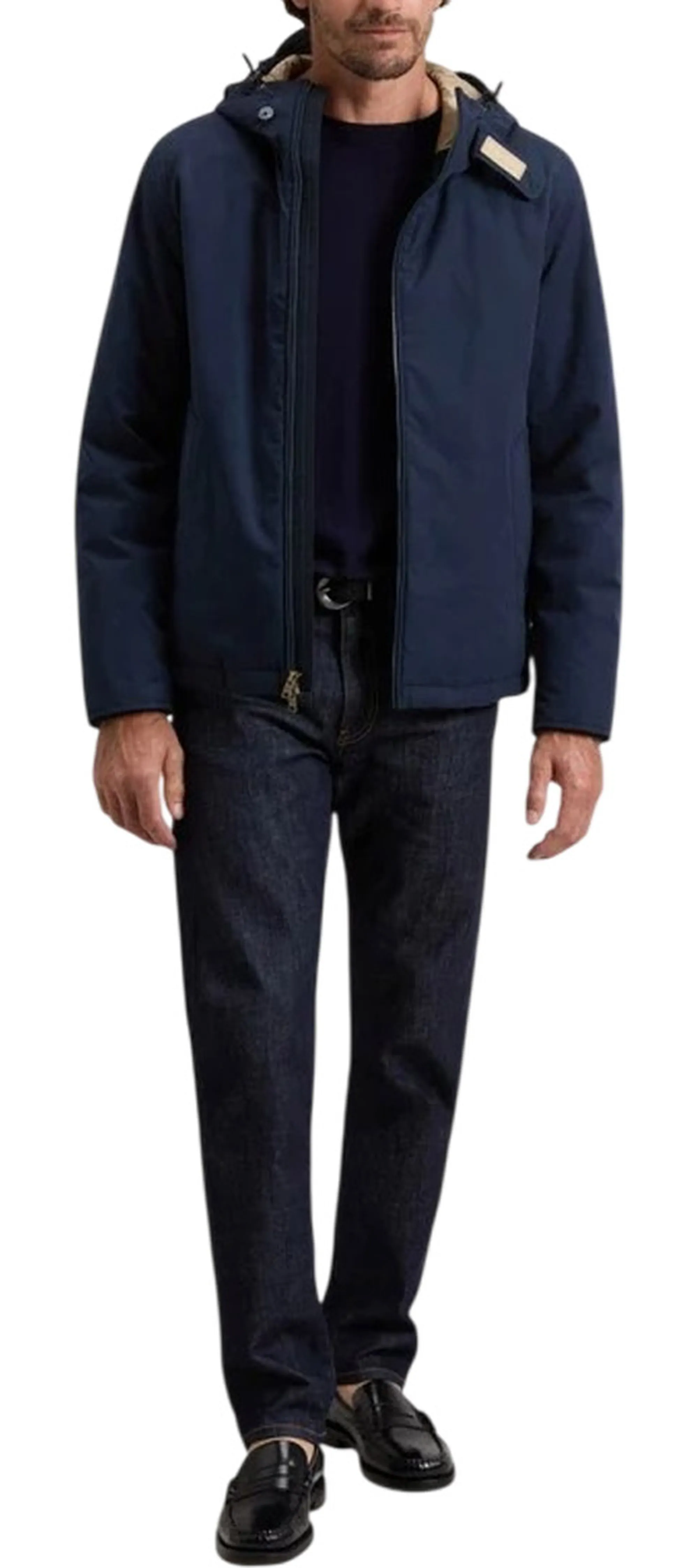 Woolrich Giubbino Mountain Cloth Pacific Blu Woou2047Mb 200163