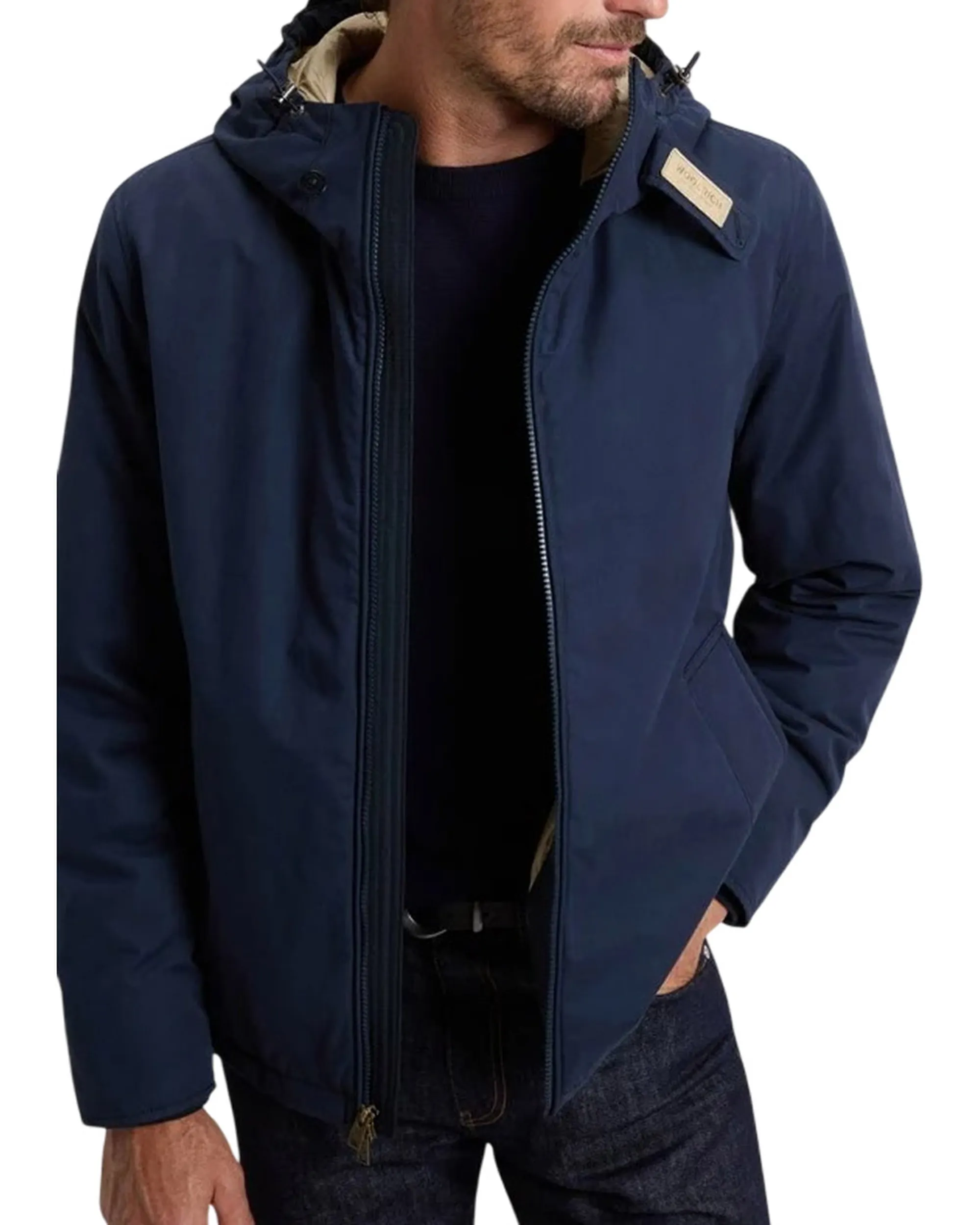 Woolrich Giubbino Mountain Cloth Pacific Blu Woou2047Mb 200164